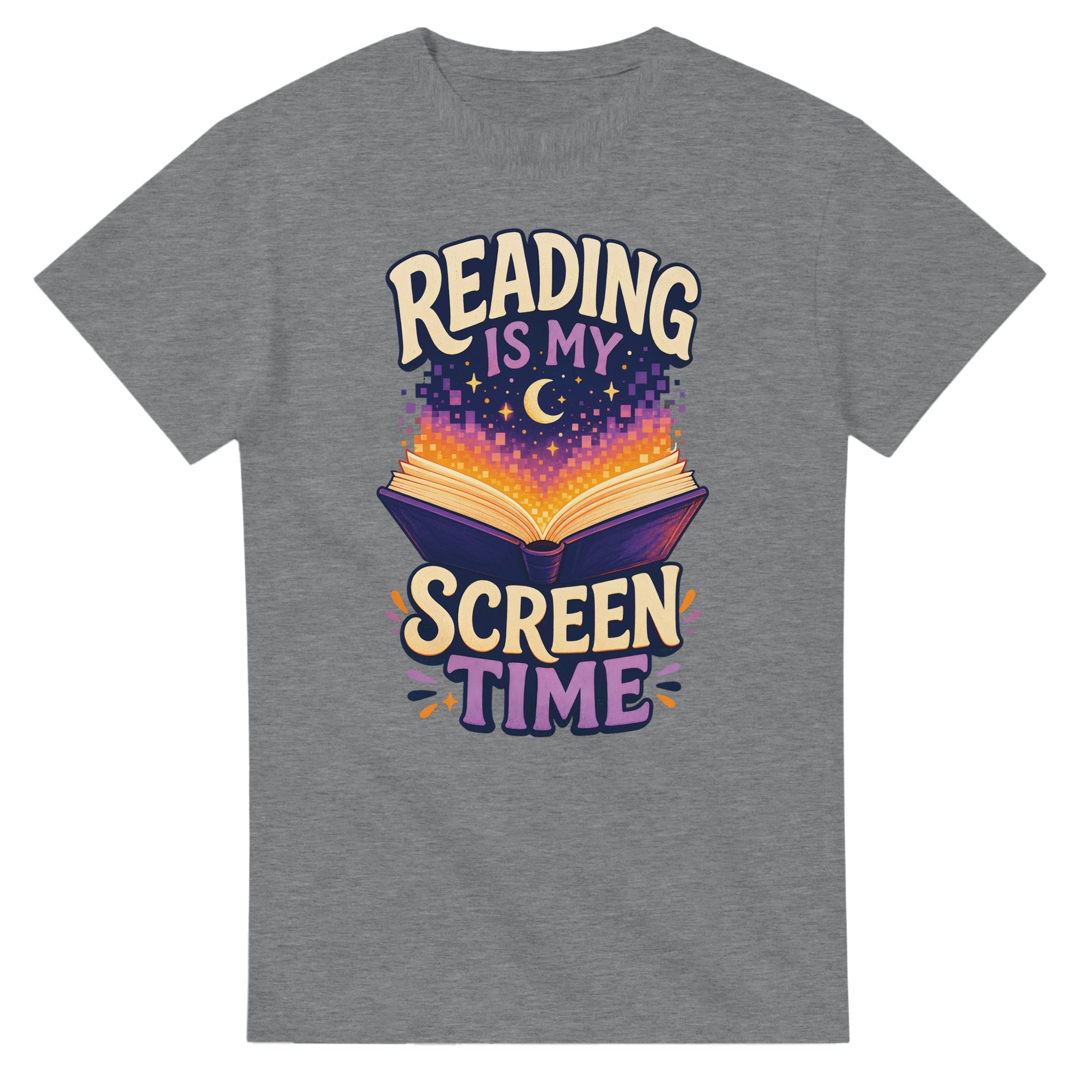 Reading Is My Screen Time Book Graphic T-shirt — product view 12