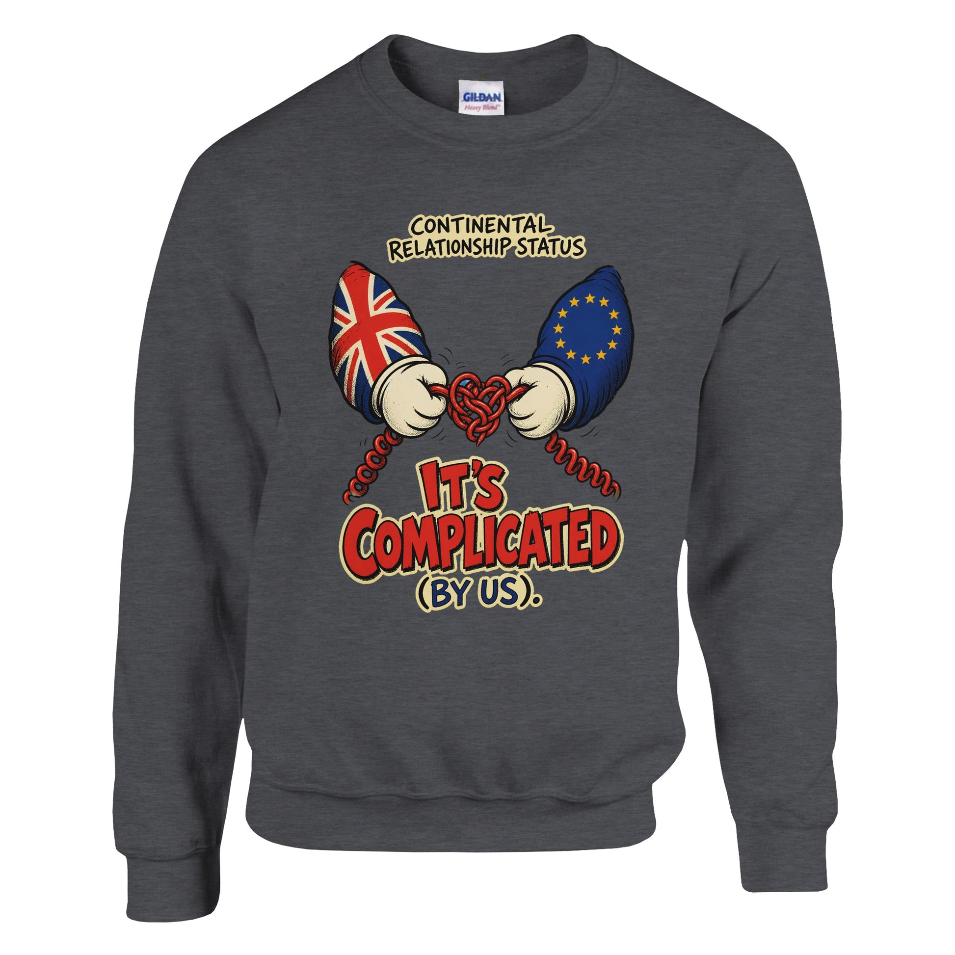 It's Complicated (By Us) UK–EU 1990s Cartoon Sweatshirt — product view 10