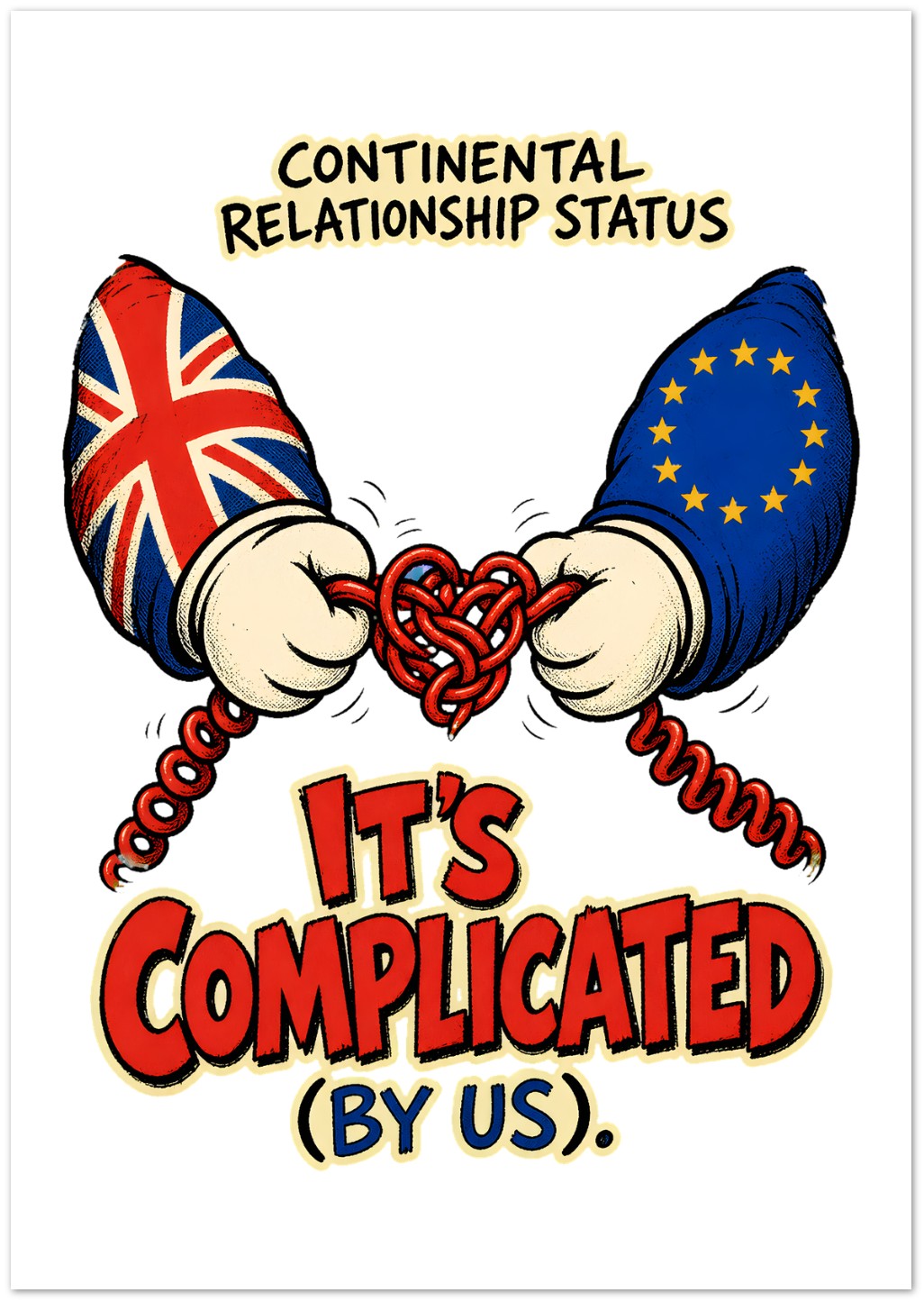 It's Complicated (By Us) UK–EU 1990s Cartoon Greeting Card Pack — product view 2