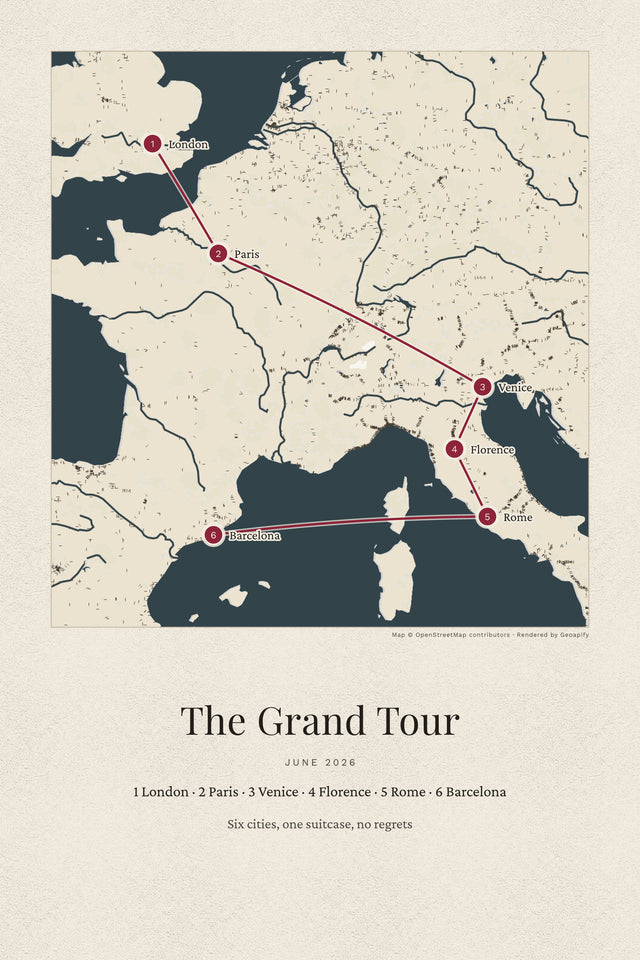 The Travel Map print example