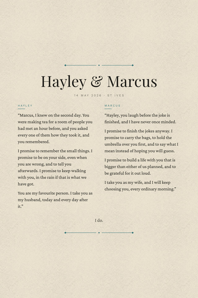 The Vows print example