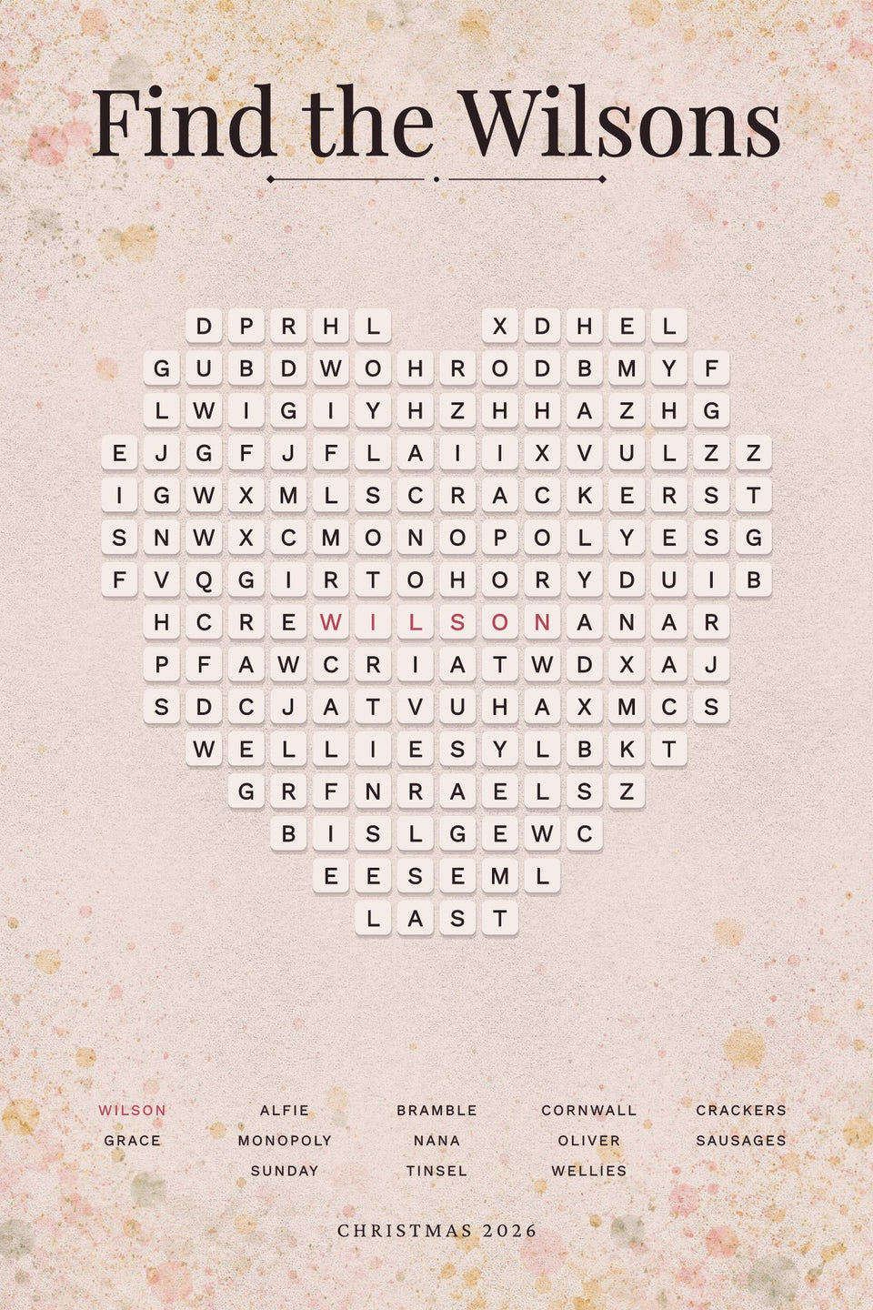 The Family Word Search print

