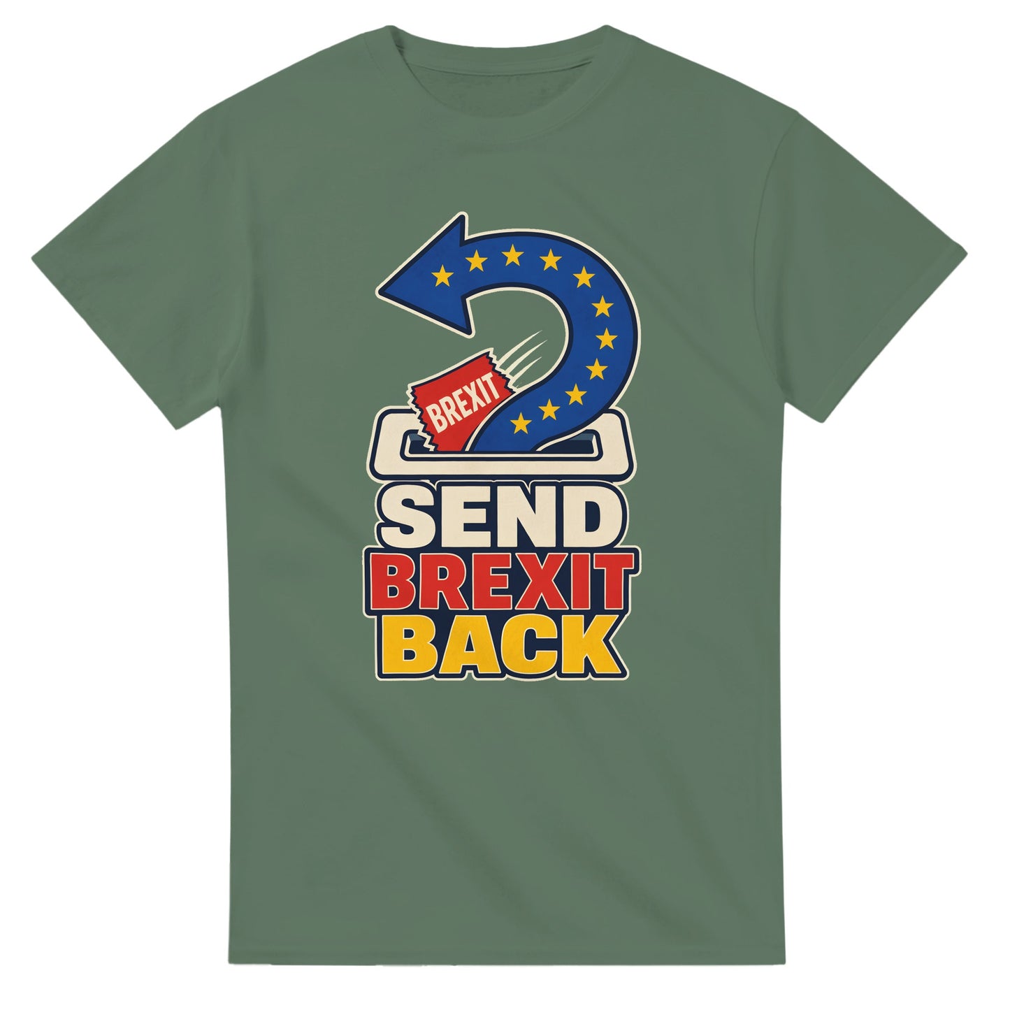 Send Brexit Back Pro-EU Graphic T-shirt — product view 13