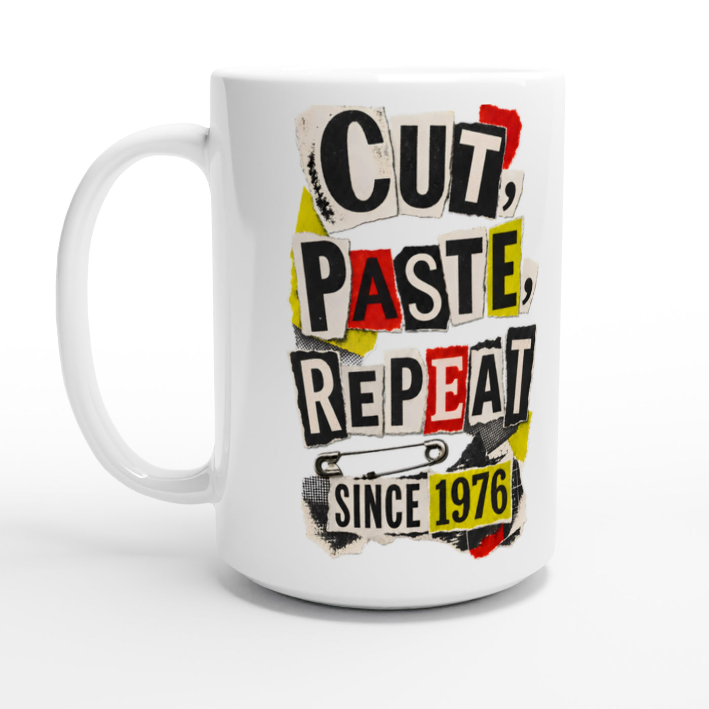 Cut, Paste, Repeat Since 1976 Large Mug