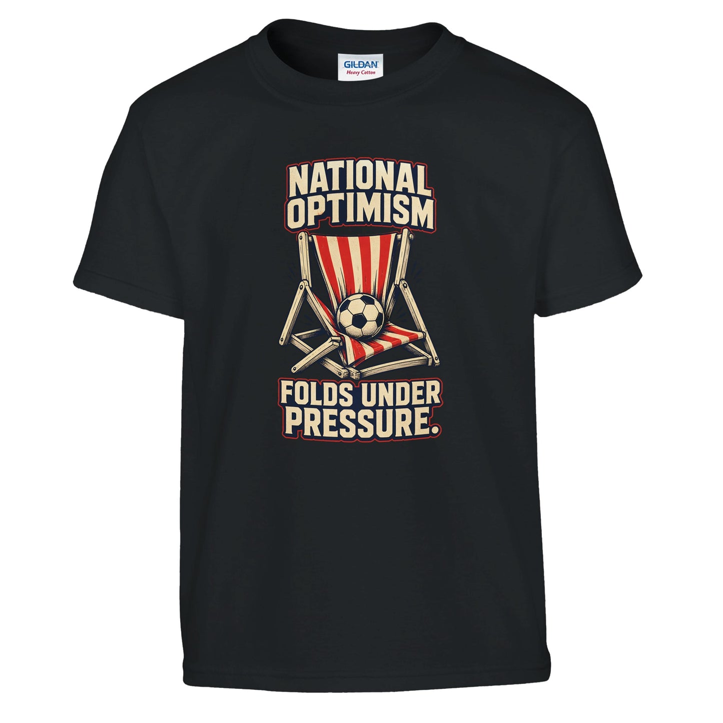National Optimism Folds Under Pressure Football Kids' T-shirt — product view 2