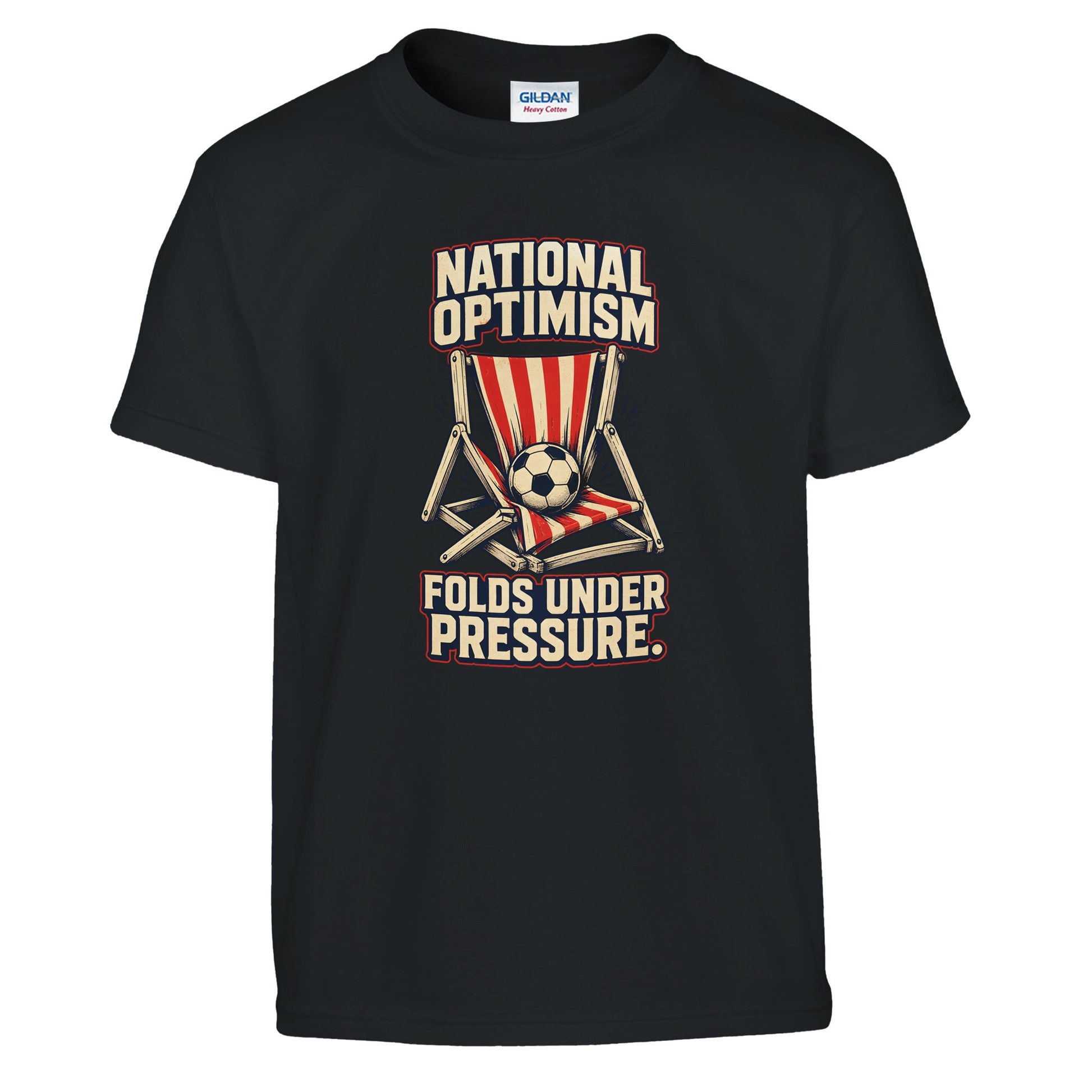 National Optimism Folds Under Pressure Football Kids' T-shirt — product view 2