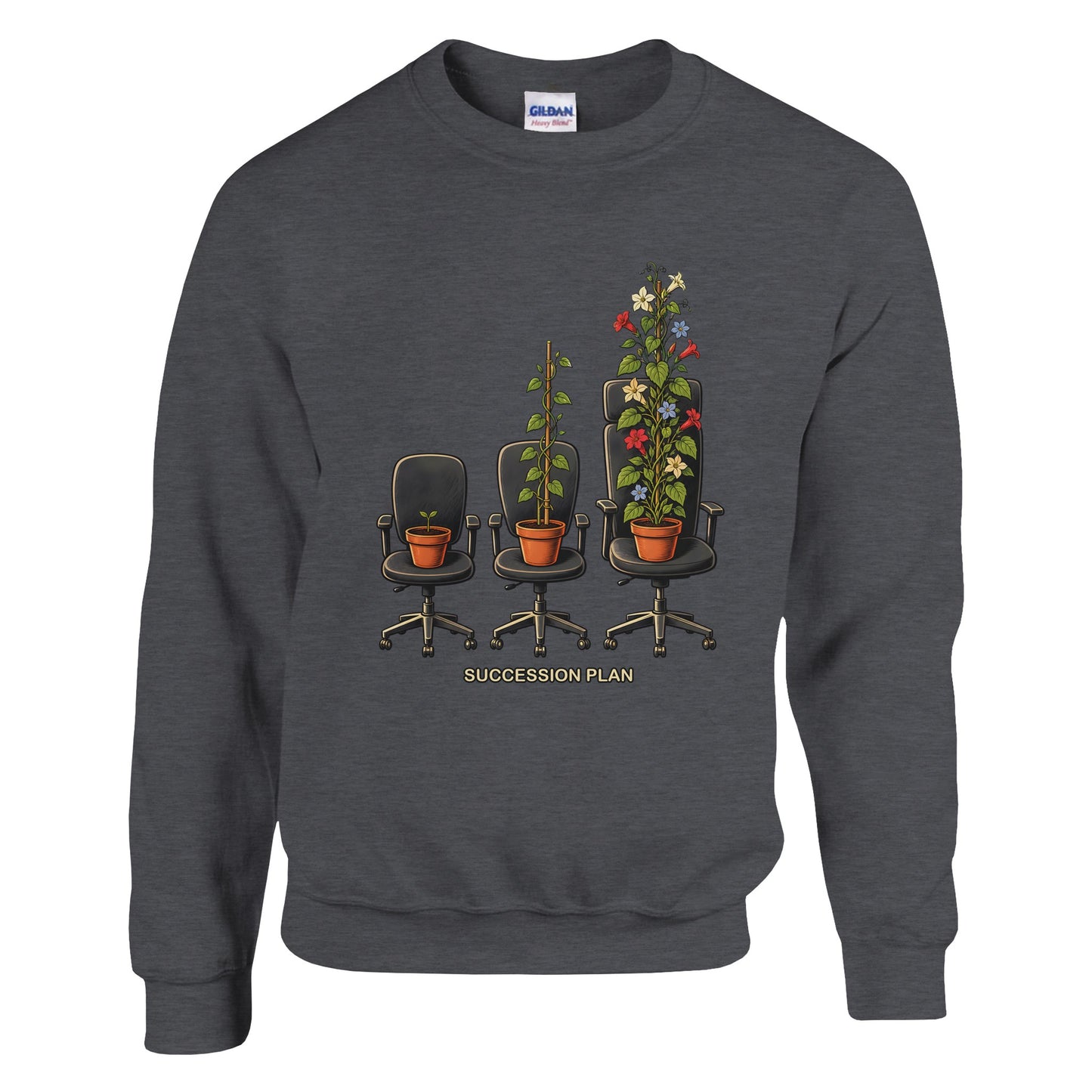 Succession Plan Office Chair Garden Graphic Sweatshirt — product view 14