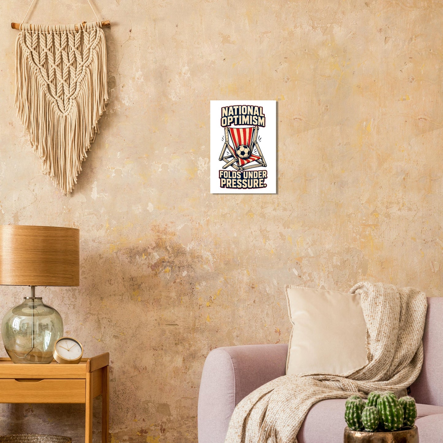National Optimism Folds Under Pressure Football Poster — product view 9