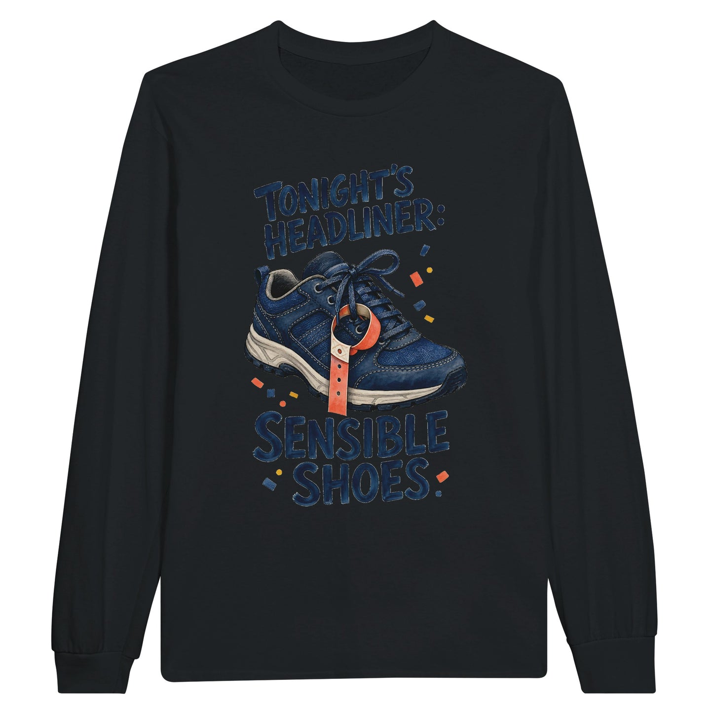 Tonight's Headliner: Sensible Shoes Concert Long-Sleeve T-shirt — product view 7