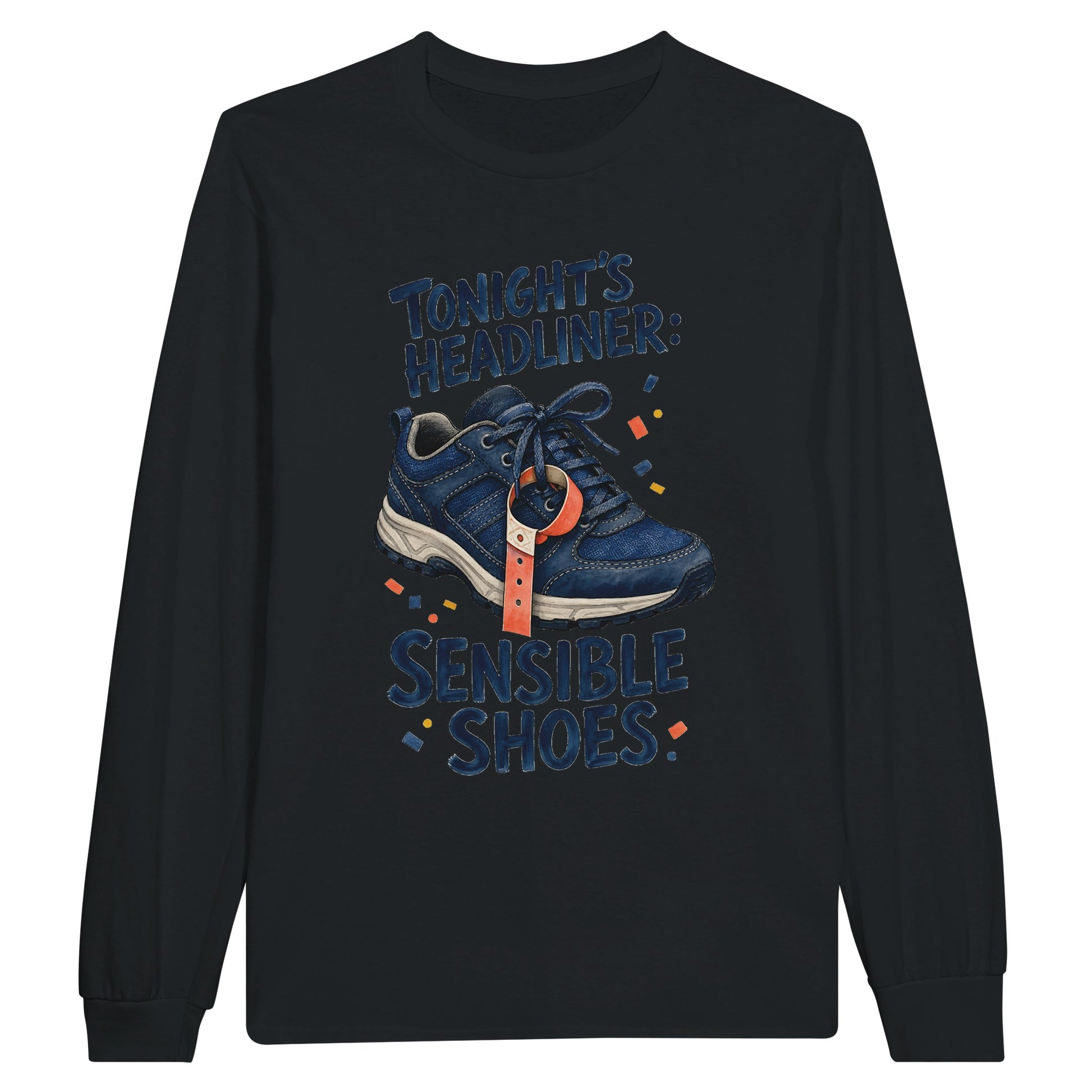 Tonight's Headliner: Sensible Shoes Concert Long-Sleeve T-shirt — product view 7