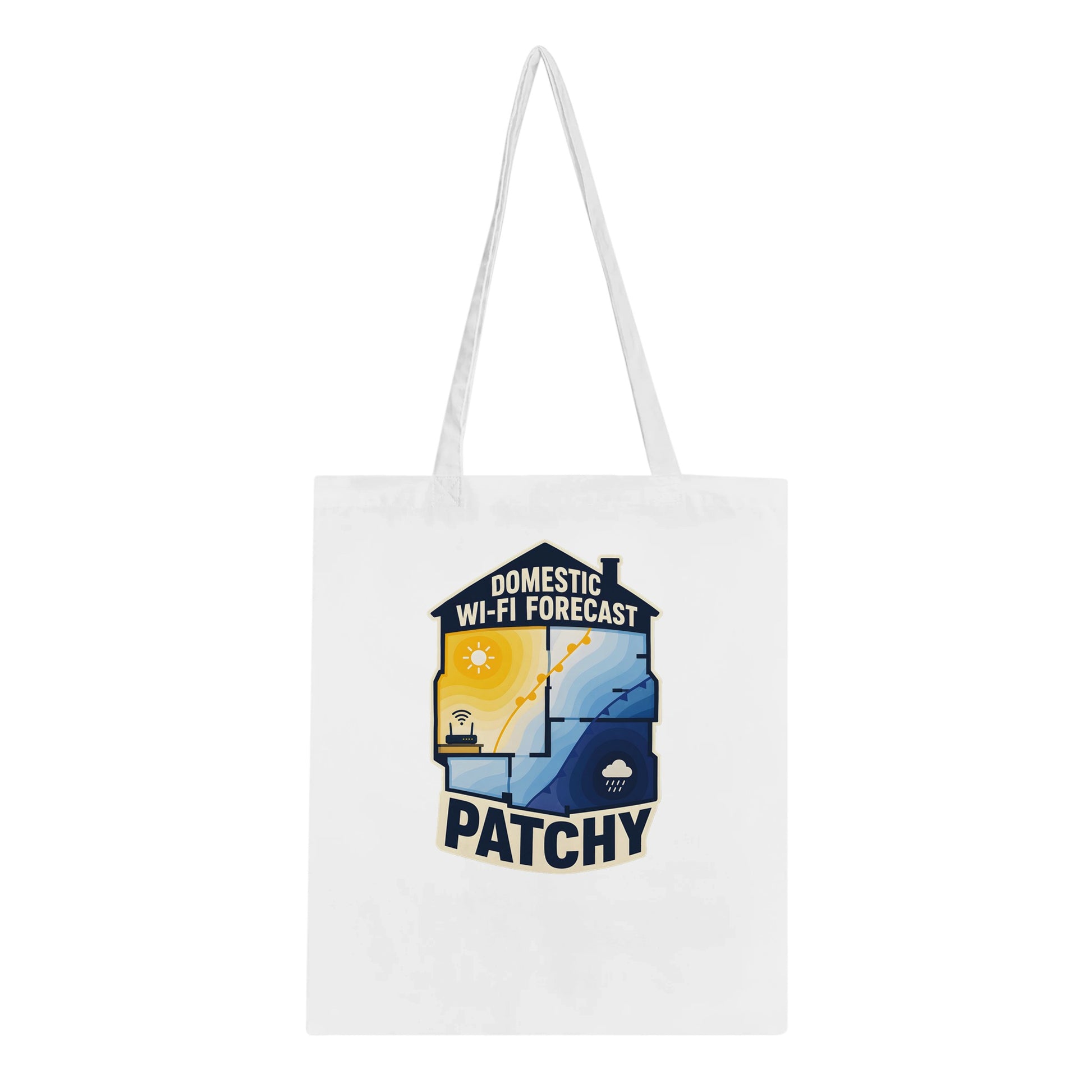 Domestic Wi-Fi Forecast Patchy Tote Bag — product view 1