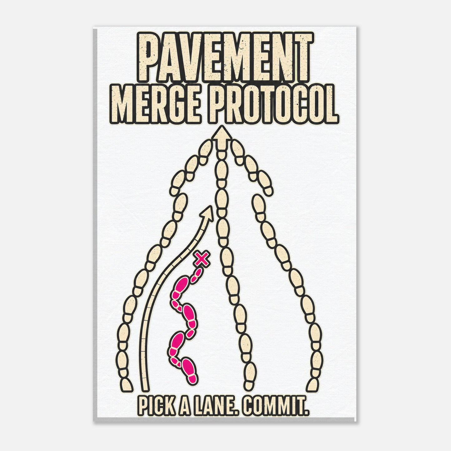Pavement Merge Protocol — Pick a Lane Canvas — product view 3