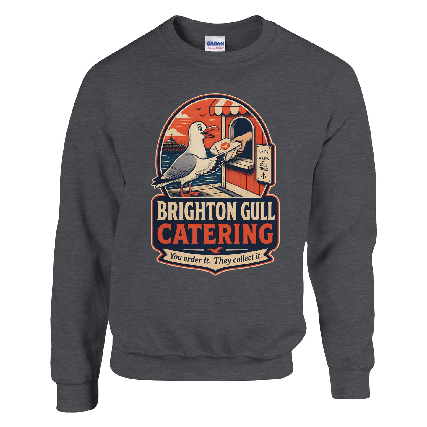 Brighton Gull Catering — Illustrated Sweatshirt — product view 10