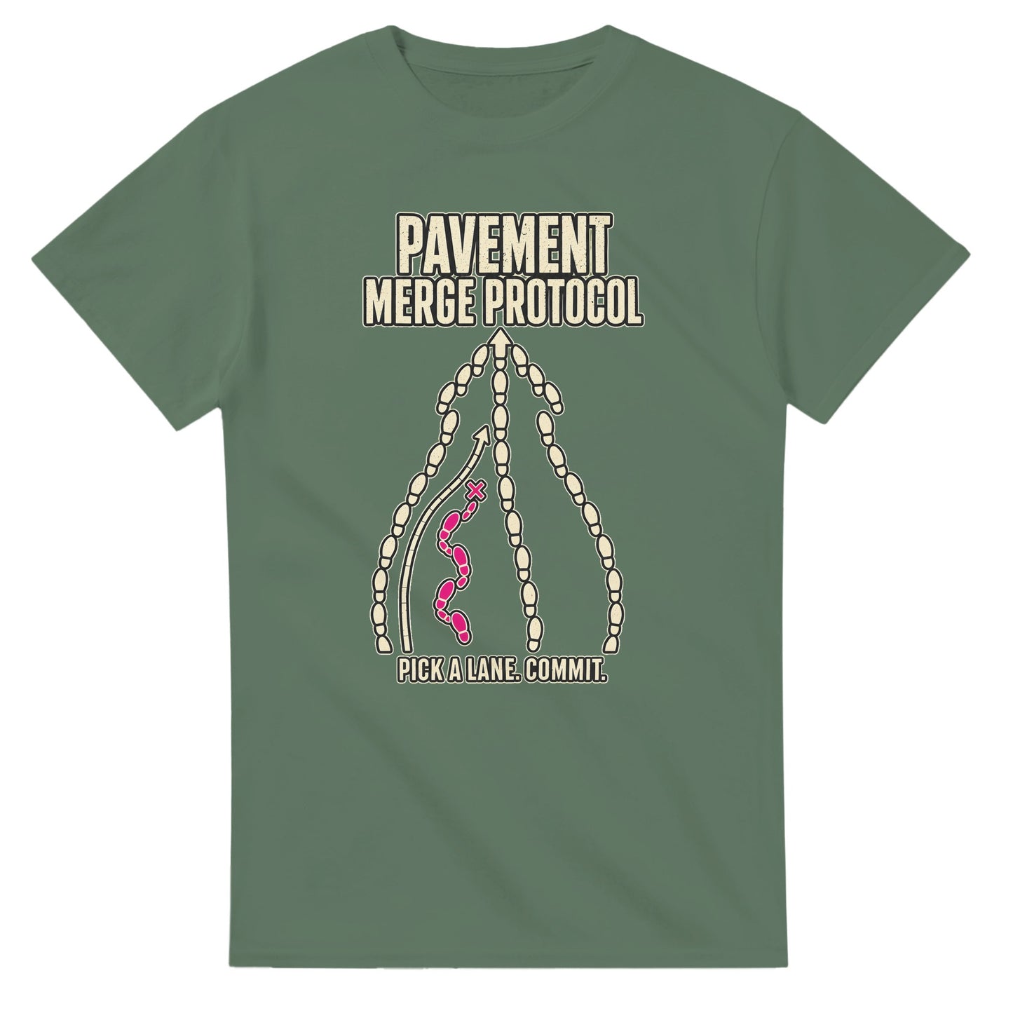 Pavement Merge Protocol — Pick a Lane T-shirt — product view 13