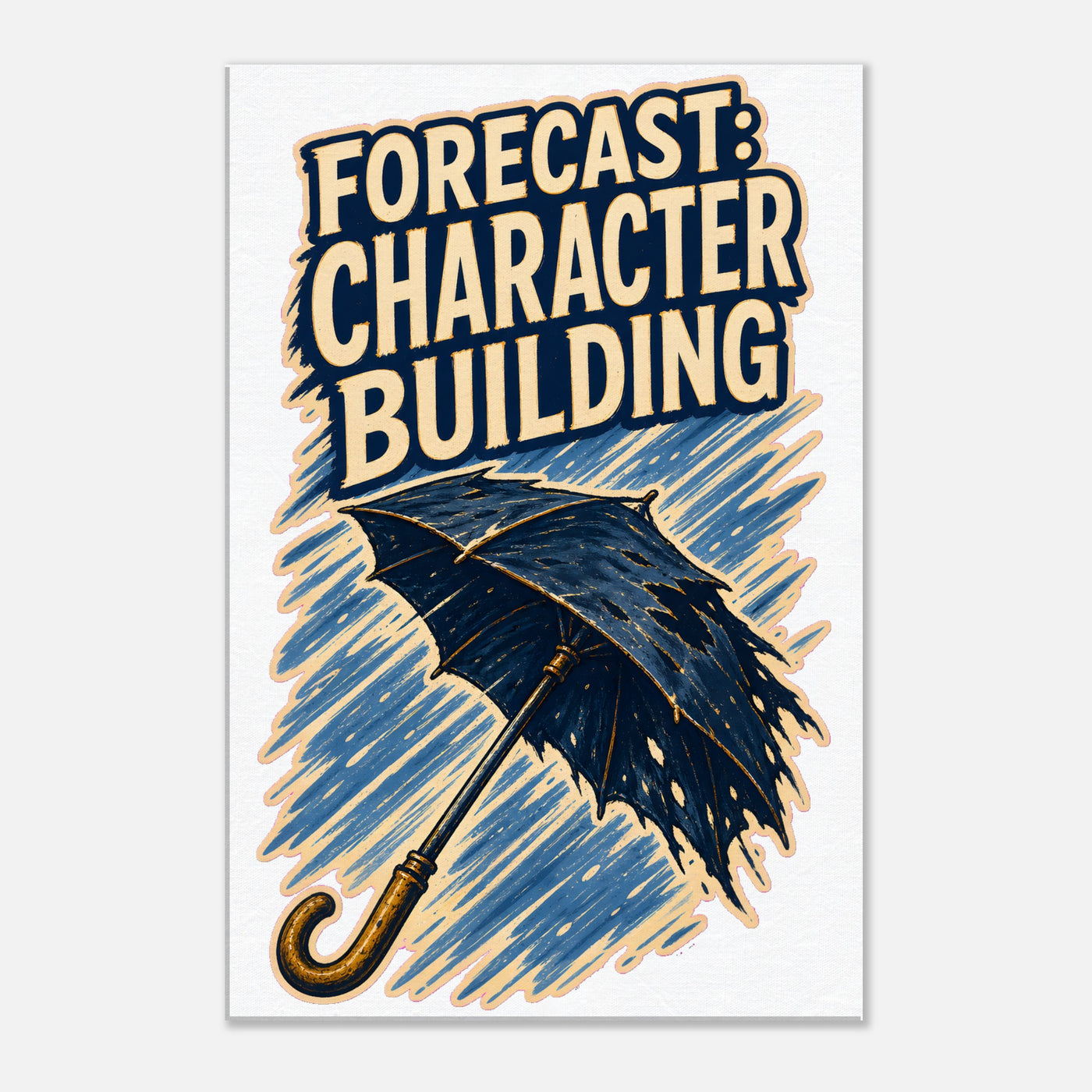 Forecast: Character Building – British Weather Canvas