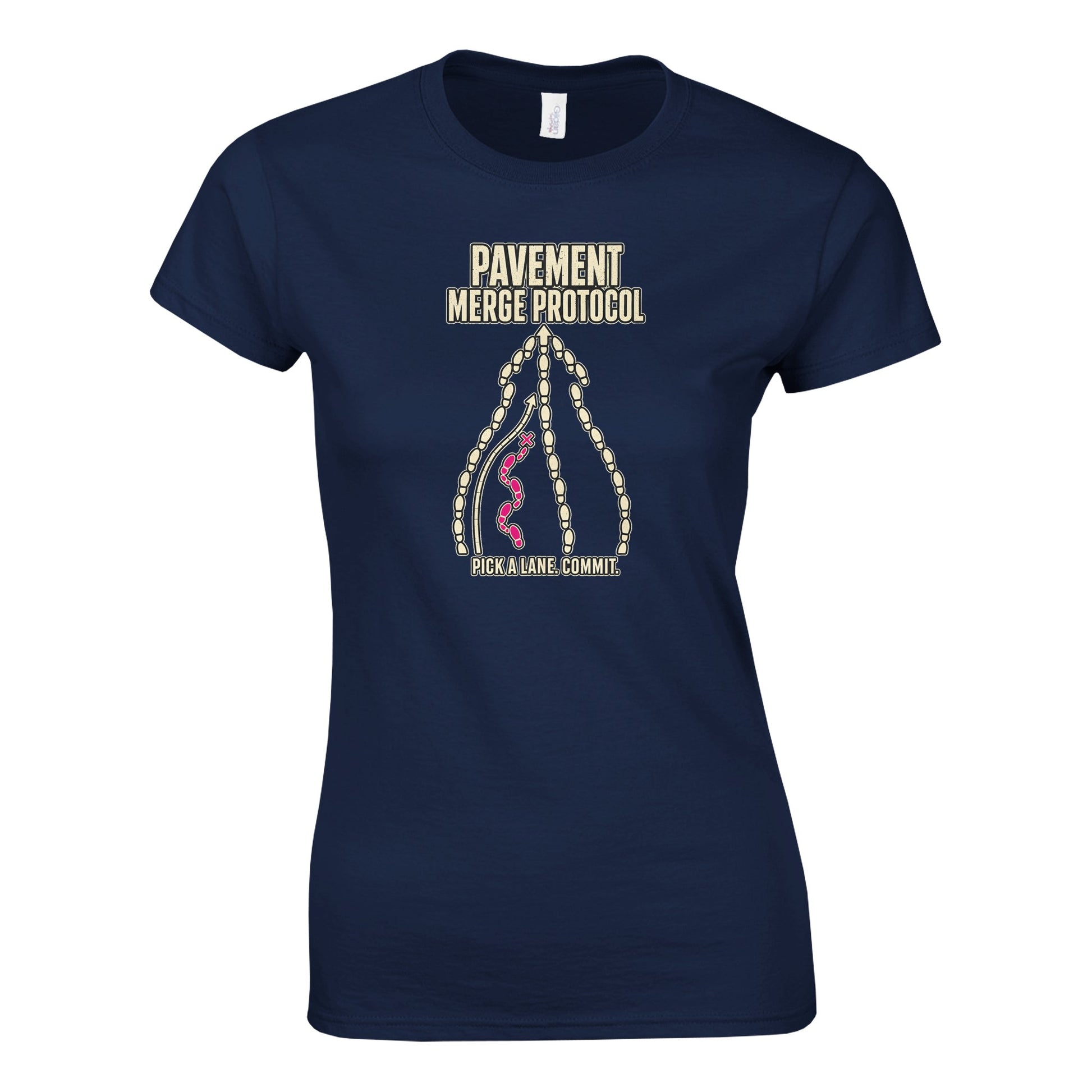 Pavement Merge Protocol — Pick a Lane Women's T-shirt — product view 8