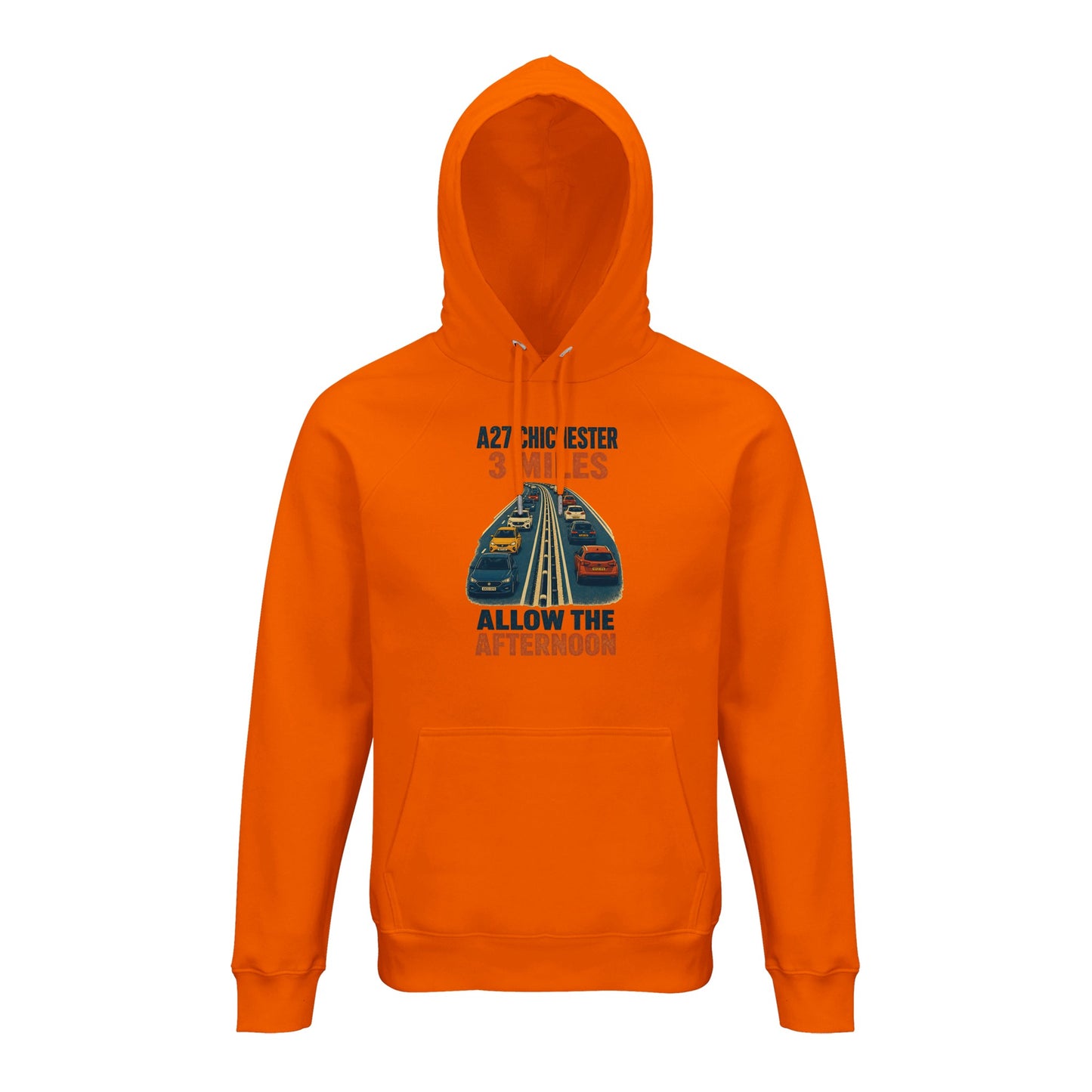 A27 Chichester – 3 Miles, Allow the Afternoon Hoodie — product view 2