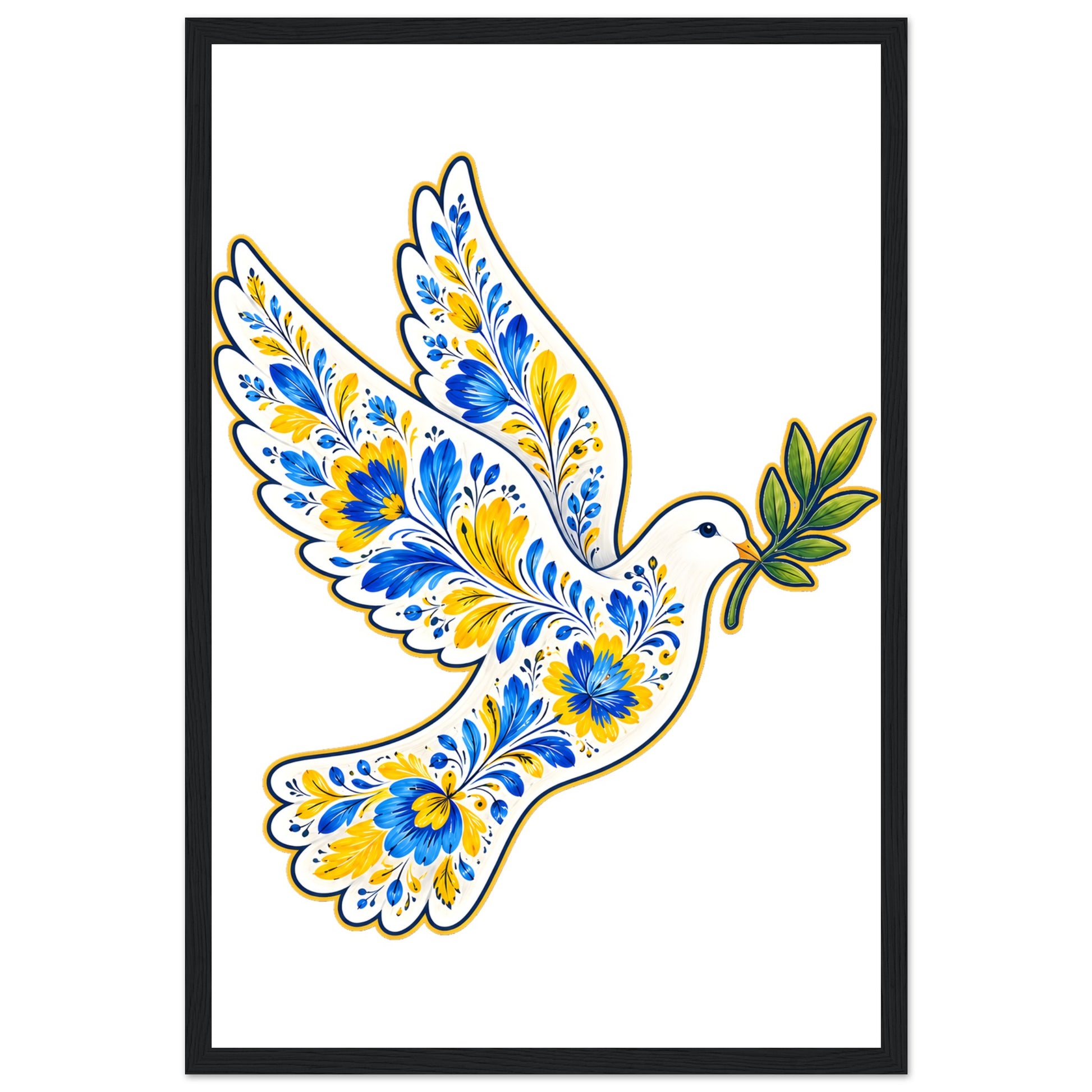 Ukraine Peace Dove Framed Wall Art — product view 6