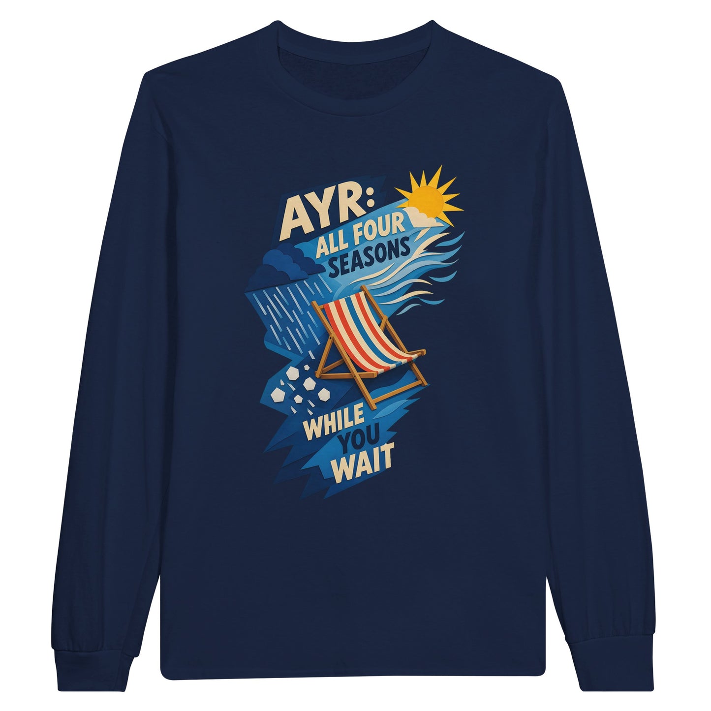 Ayr: All Four Seasons While You Wait Long-Sleeve T-shirt — product view 11