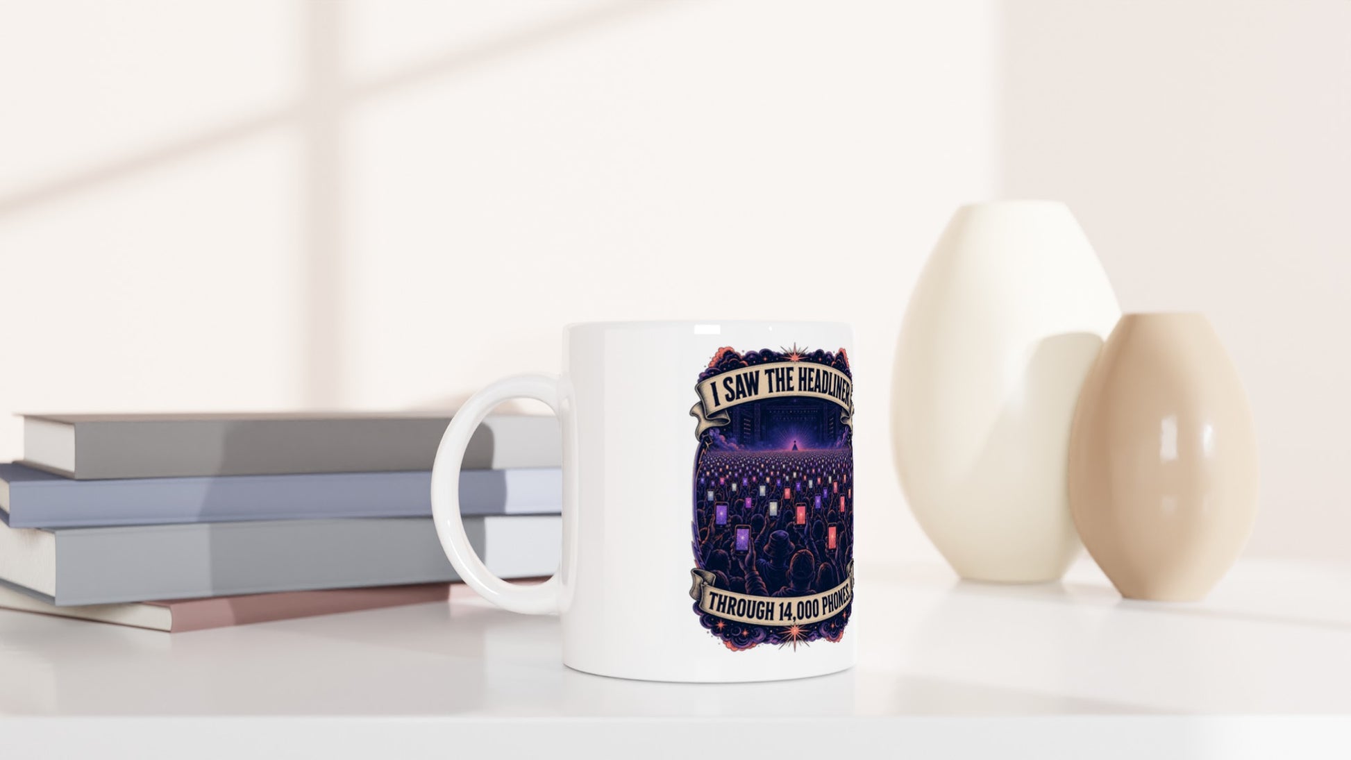 The Headliner Through 14,000 Phones Mug — product view 5