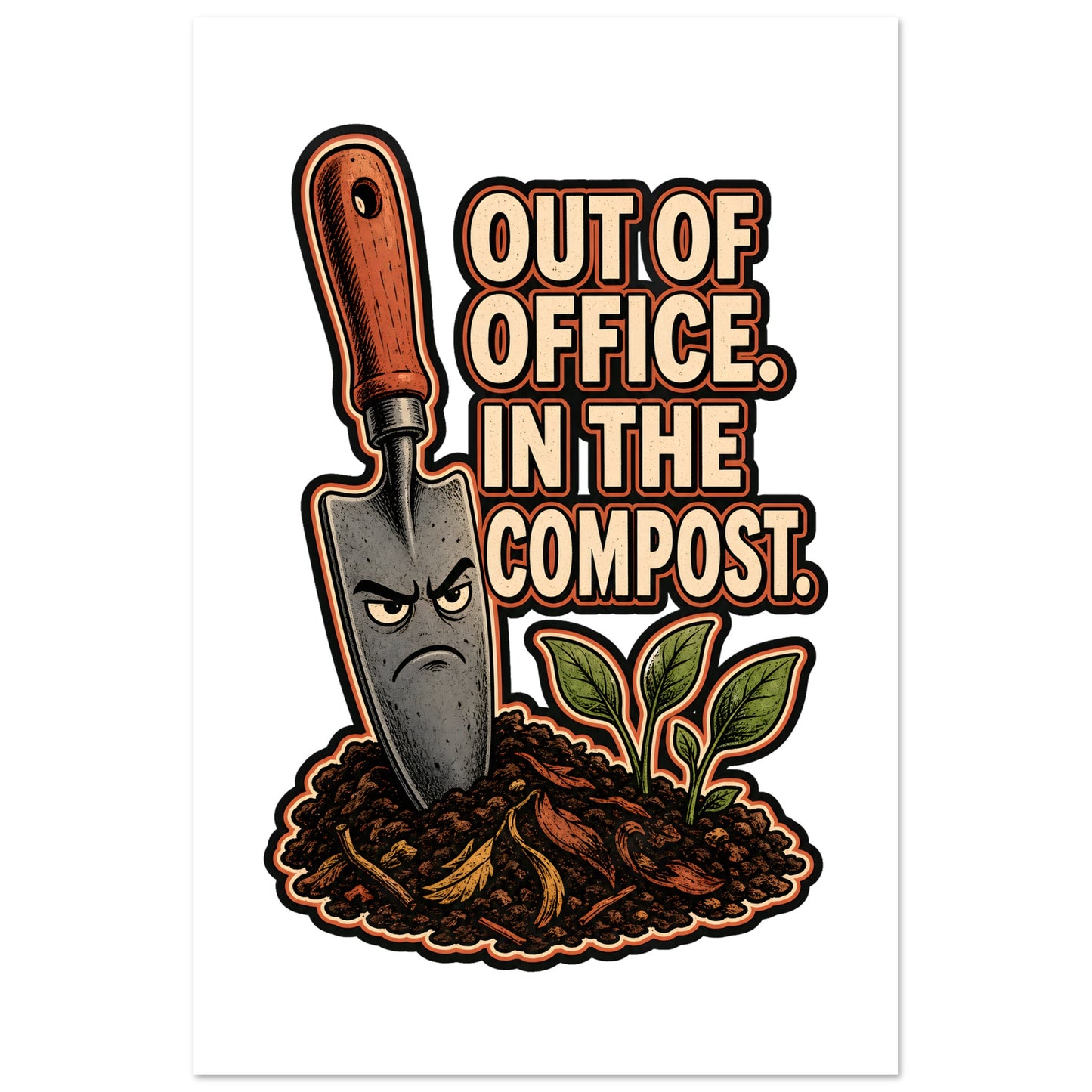 Out of Office, In the Compost Poster — product view 6
