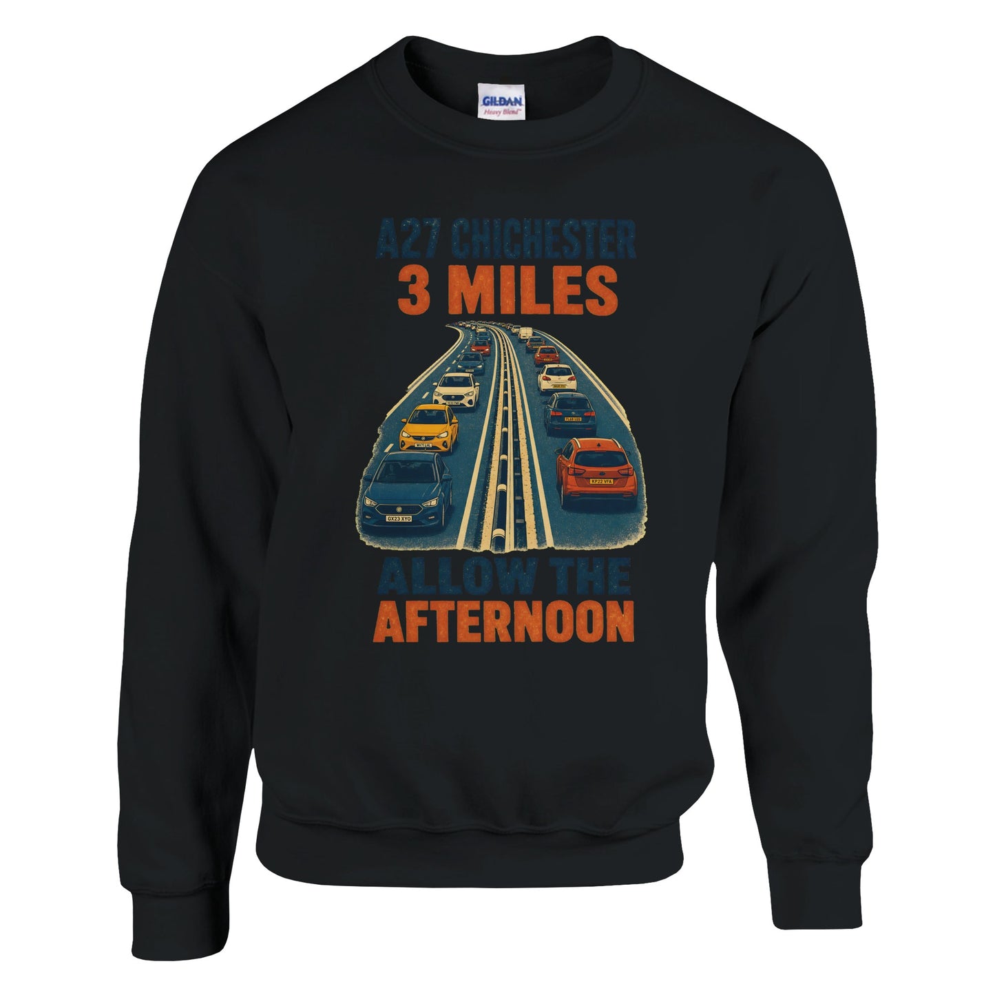 A27 Chichester – 3 Miles, Allow the Afternoon Sweatshirt — product view 8