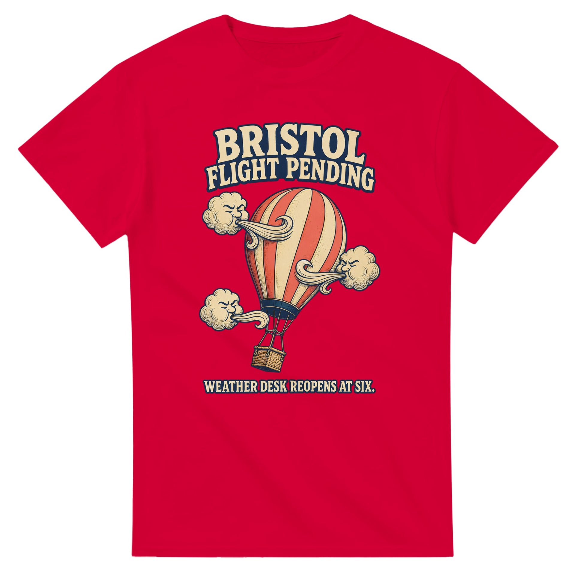 Bristol Flight Pending – Weather Desk T-shirt — product view 9