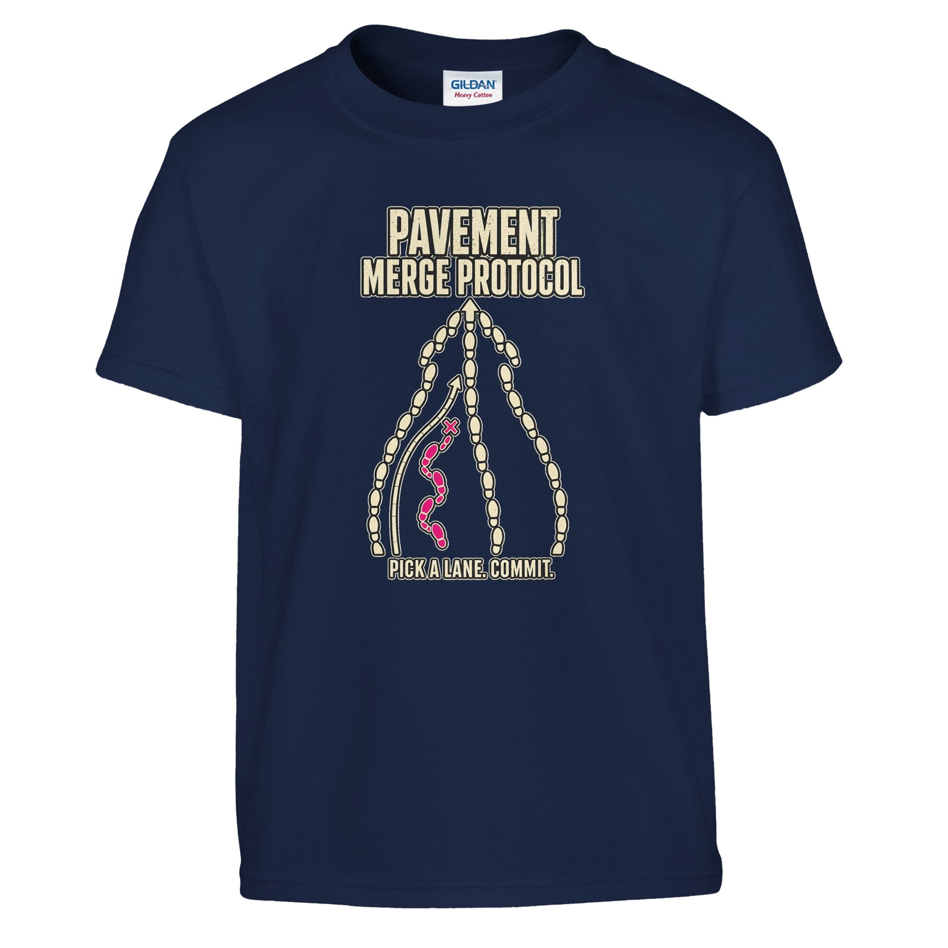 Pavement Merge Protocol — Pick a Lane Kids' T-shirt — product view 7
