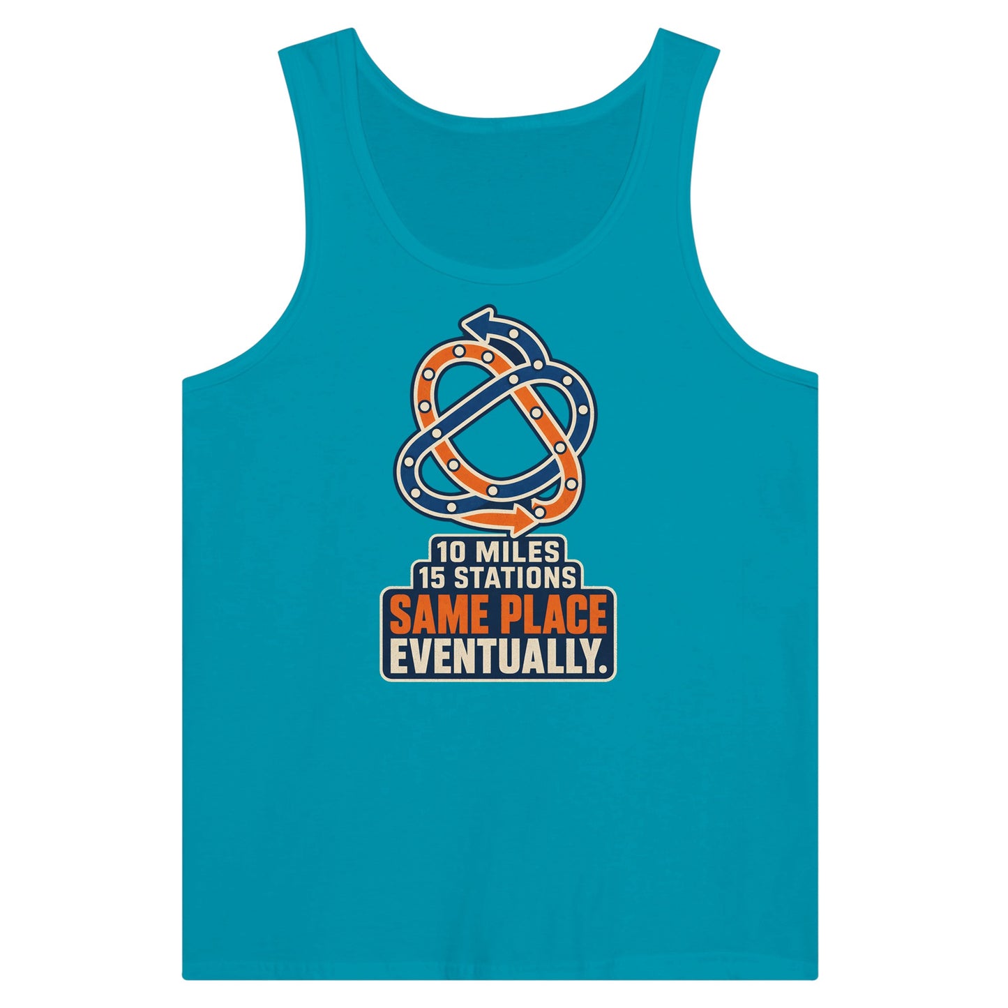 Glasgow Same Place Eventually Premium Unisex Tank Top — product view 2