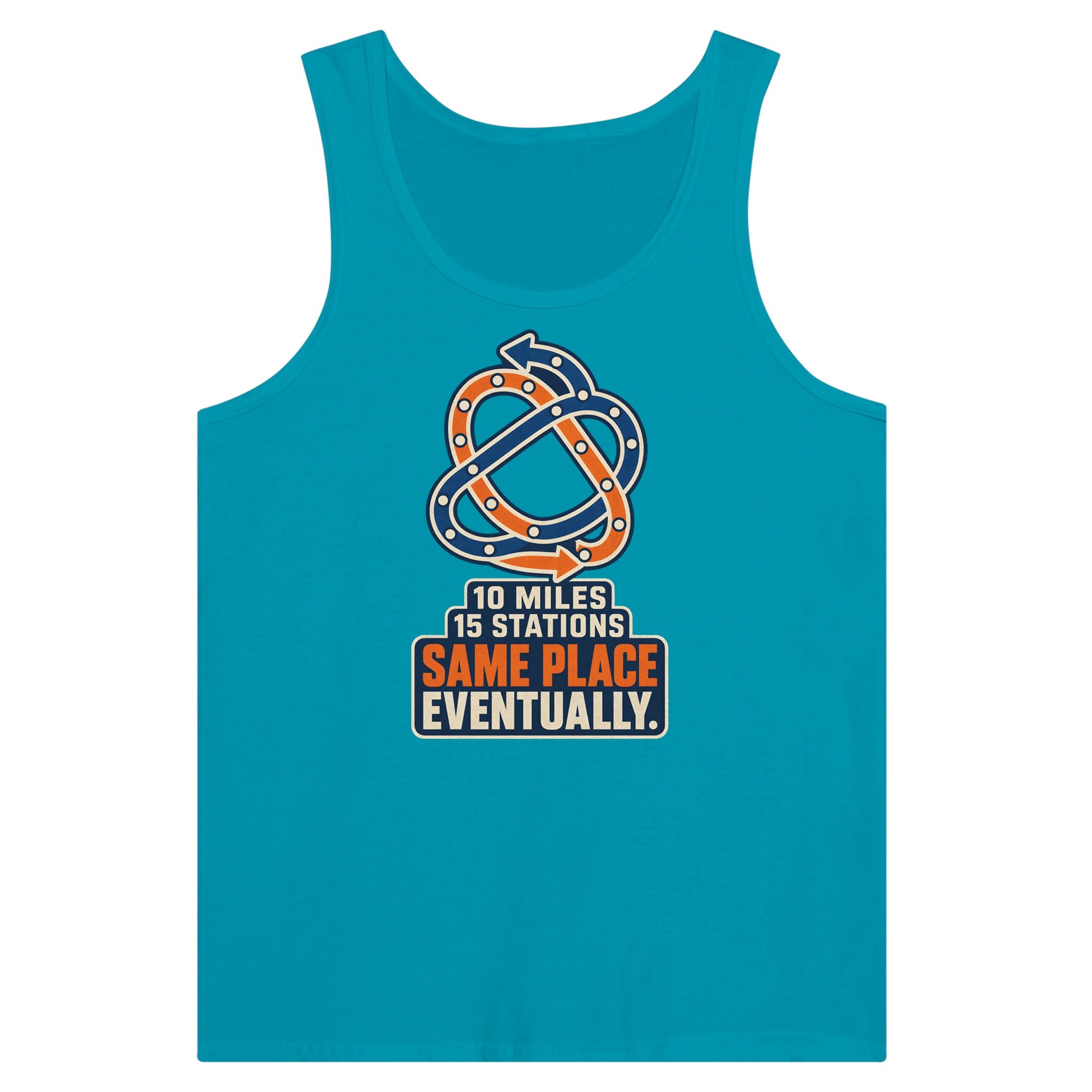 Glasgow Same Place Eventually Premium Unisex Tank Top — product view 2