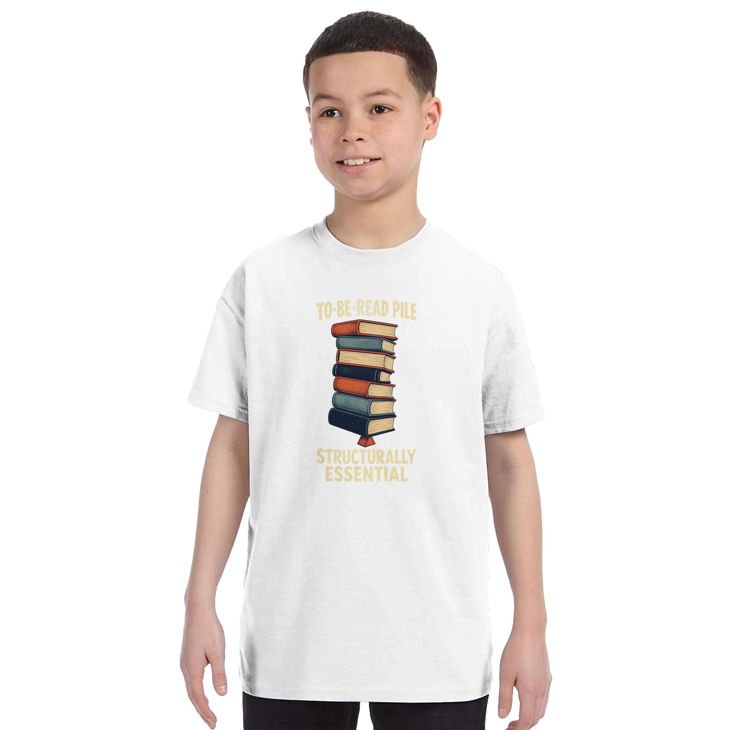To-Be-Read Pile: Structurally Essential Book Graphic Kids' T-shirt — product view 16