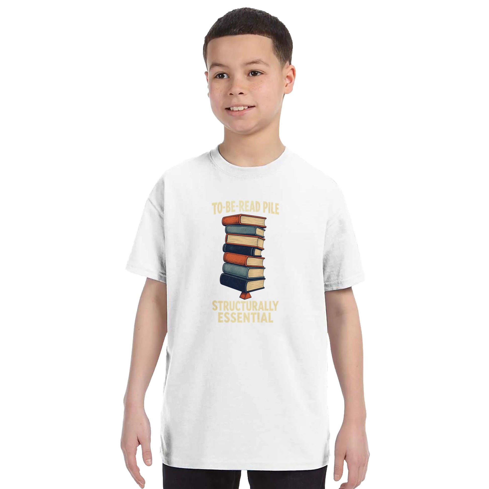 To-Be-Read Pile: Structurally Essential Book Graphic Kids' T-shirt — product view 16