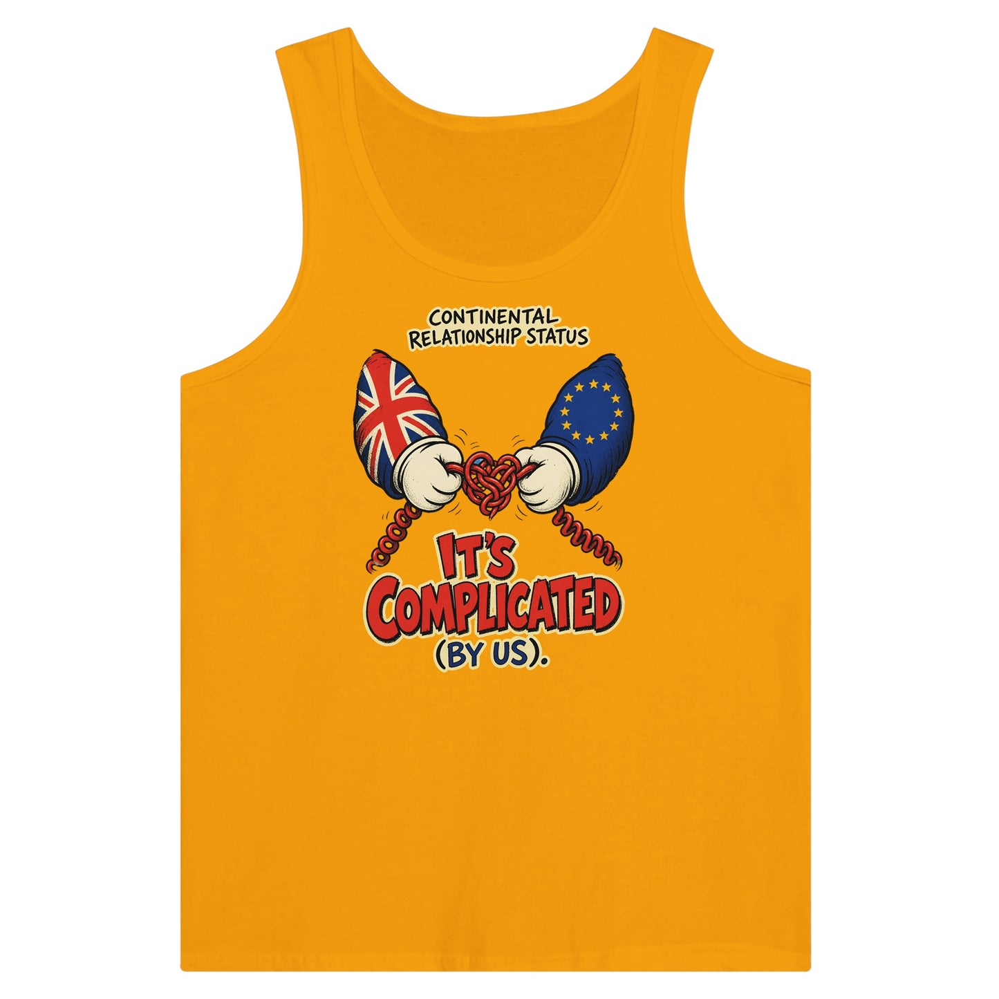 It's Complicated (By Us) UK–EU 1990s Cartoon Premium Unisex Tank Top — product view 11
