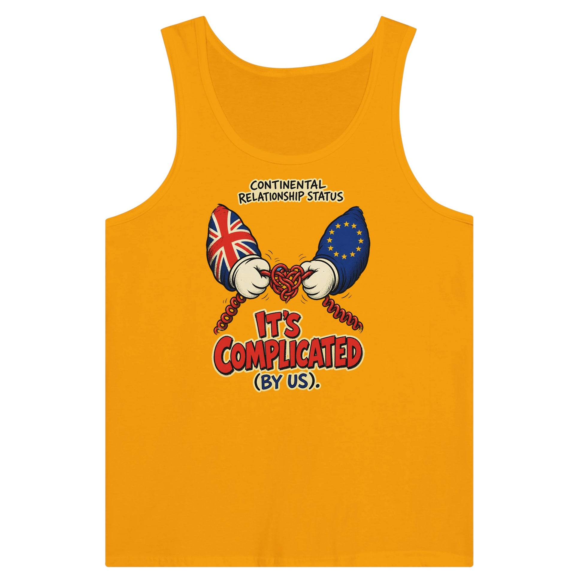 It's Complicated (By Us) UK–EU 1990s Cartoon Premium Unisex Tank Top — product view 11
