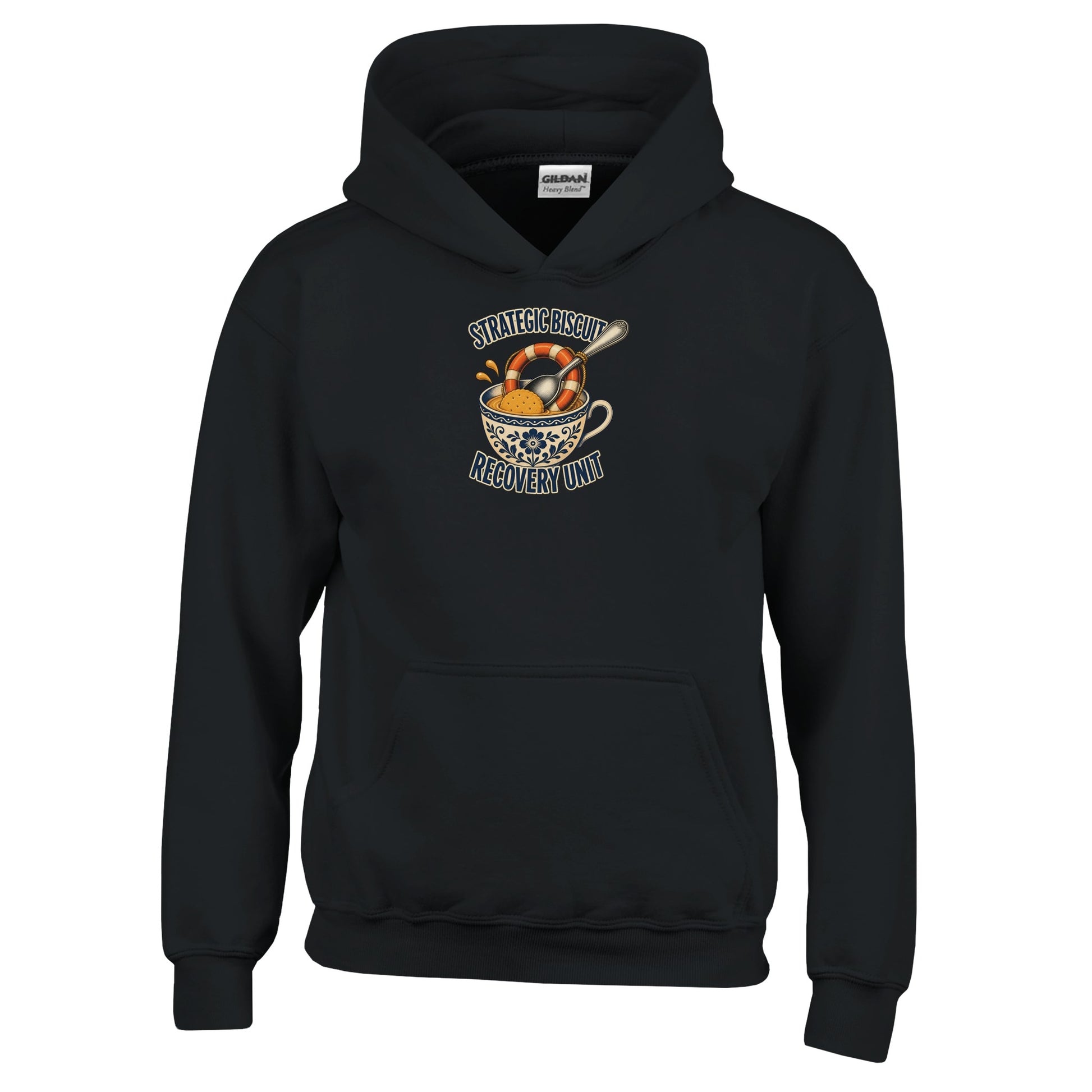 Strategic Biscuit Recovery Unit Kids' Hoodie — product view 3