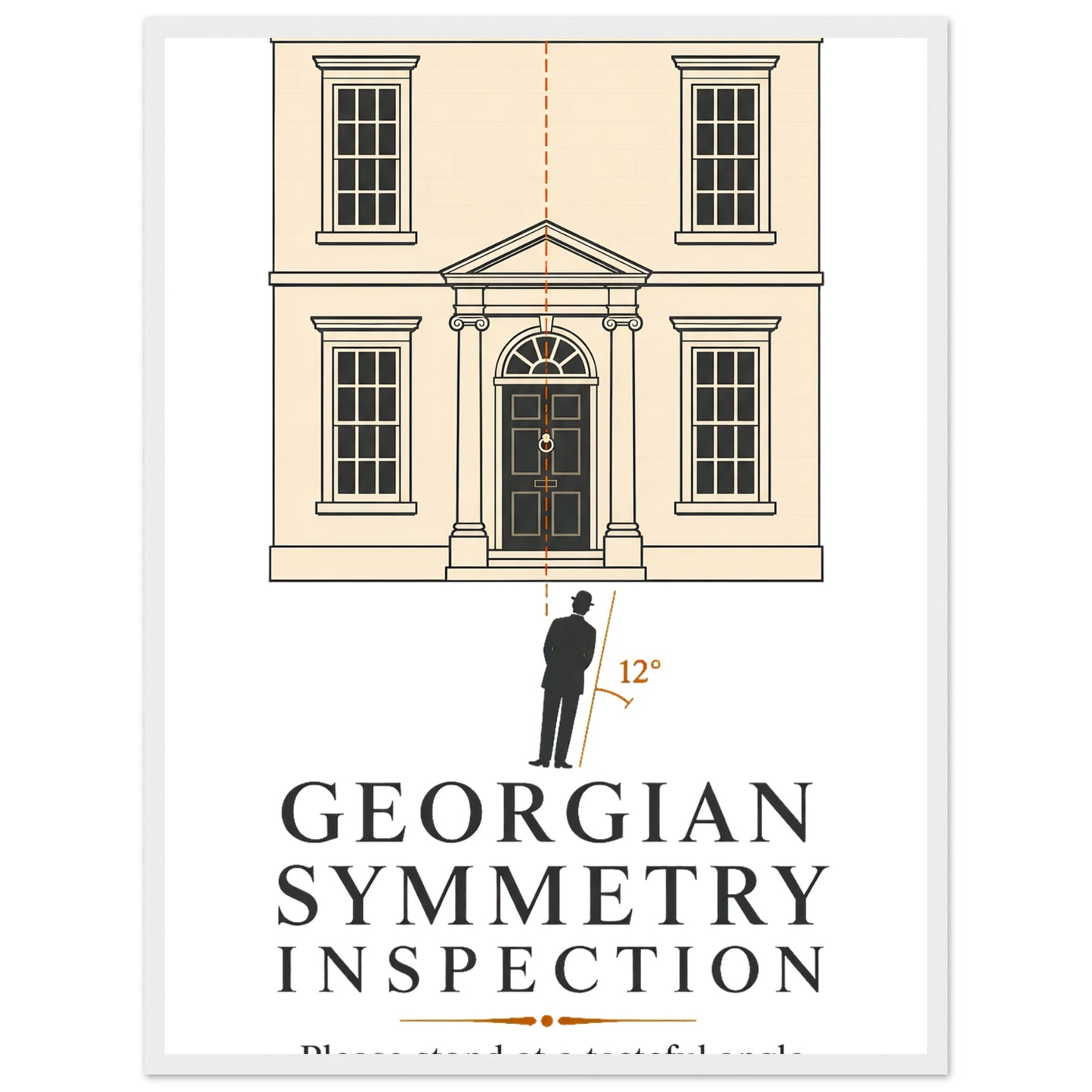 Georgian Symmetry Inspection — Bath Framed Wall Art — product view 2