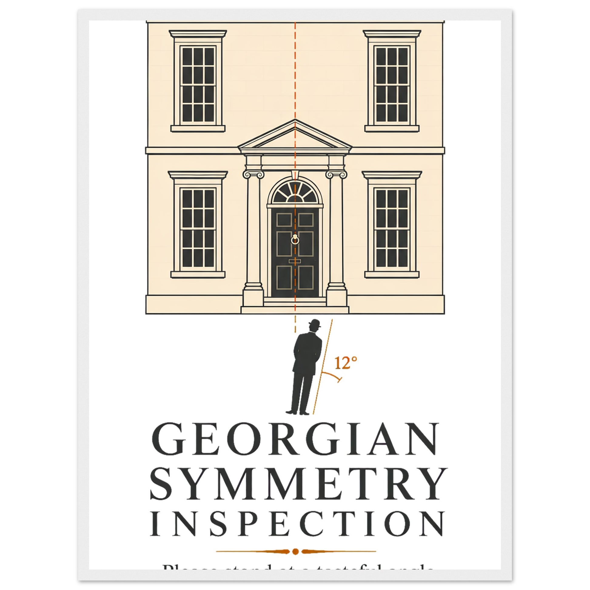 Georgian Symmetry Inspection — Bath Framed Wall Art — product view 2