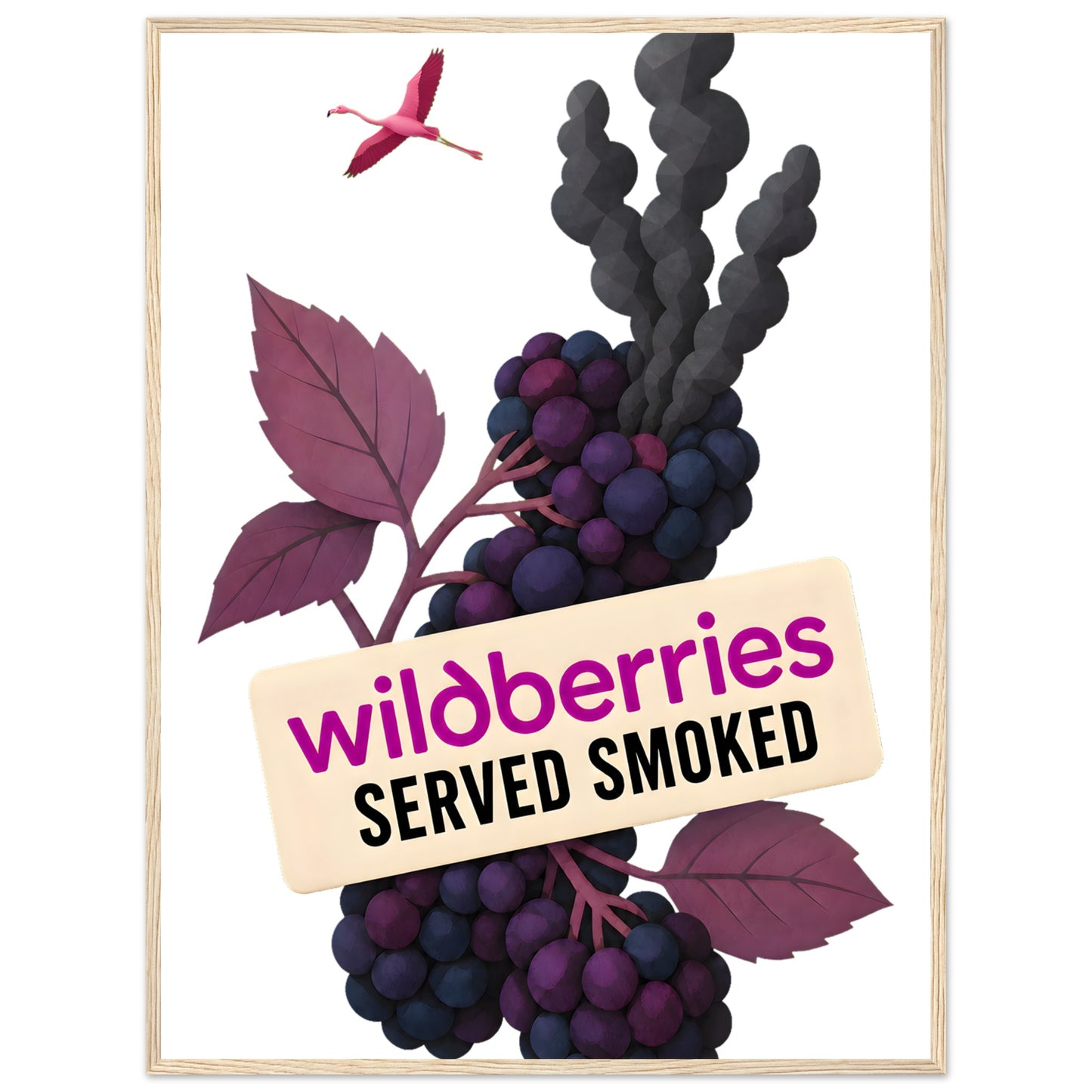 Wildberries, Served Smoked Framed Wall Art — product view 5