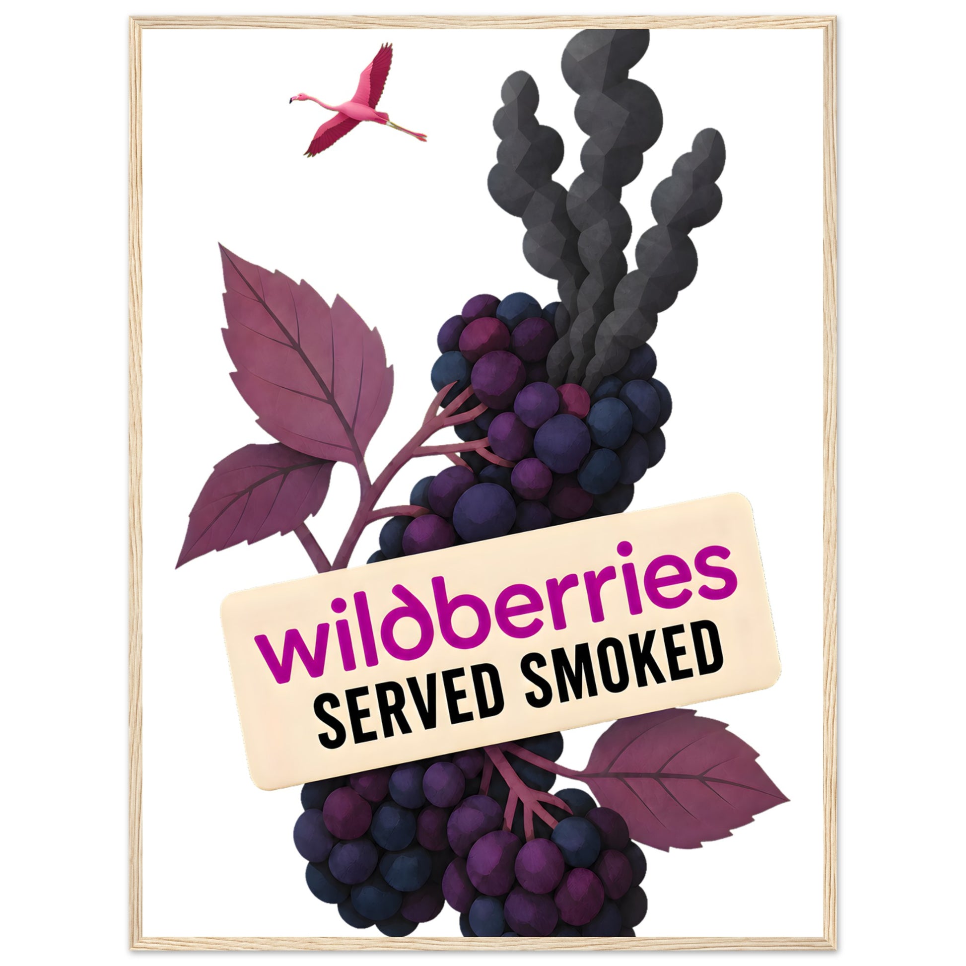 Wildberries, Served Smoked Framed Wall Art — product view 5