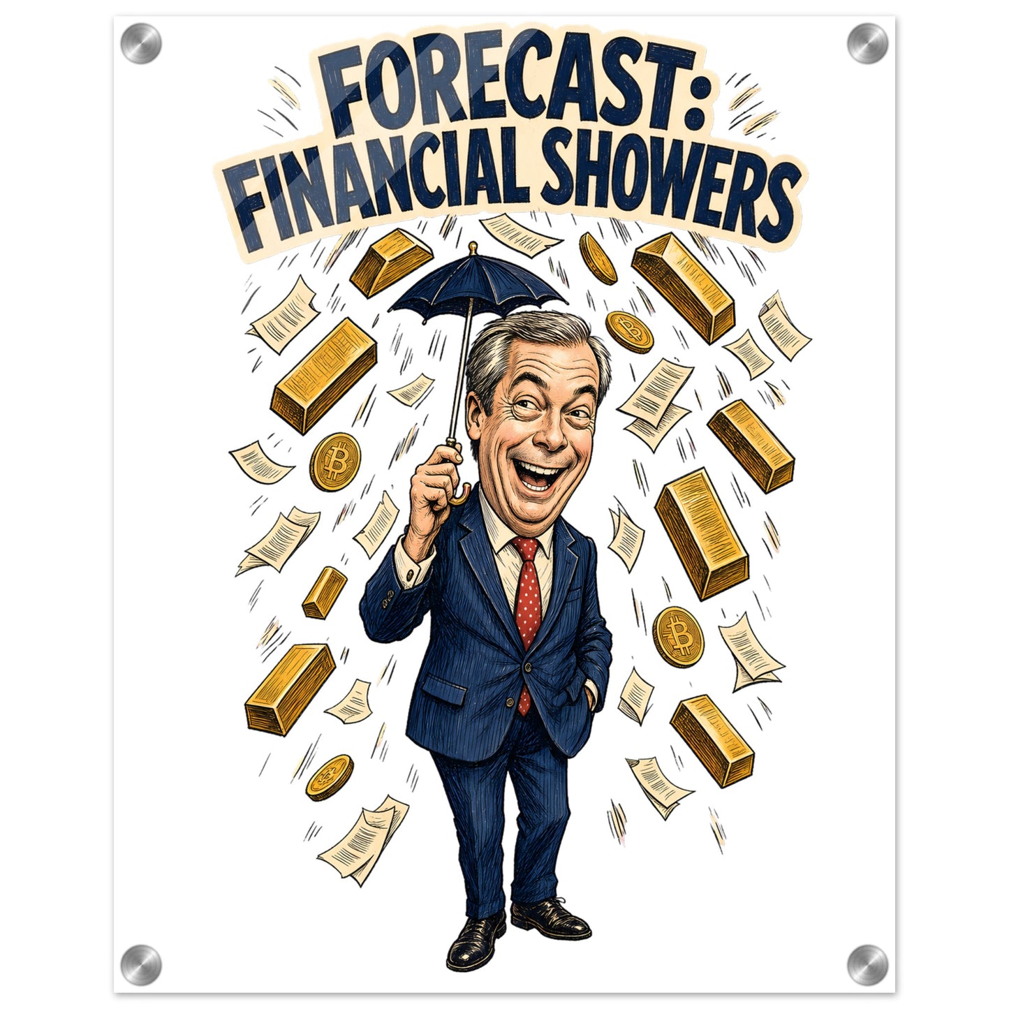 Forecast: Financial Showers Acrylic Print — product view 2