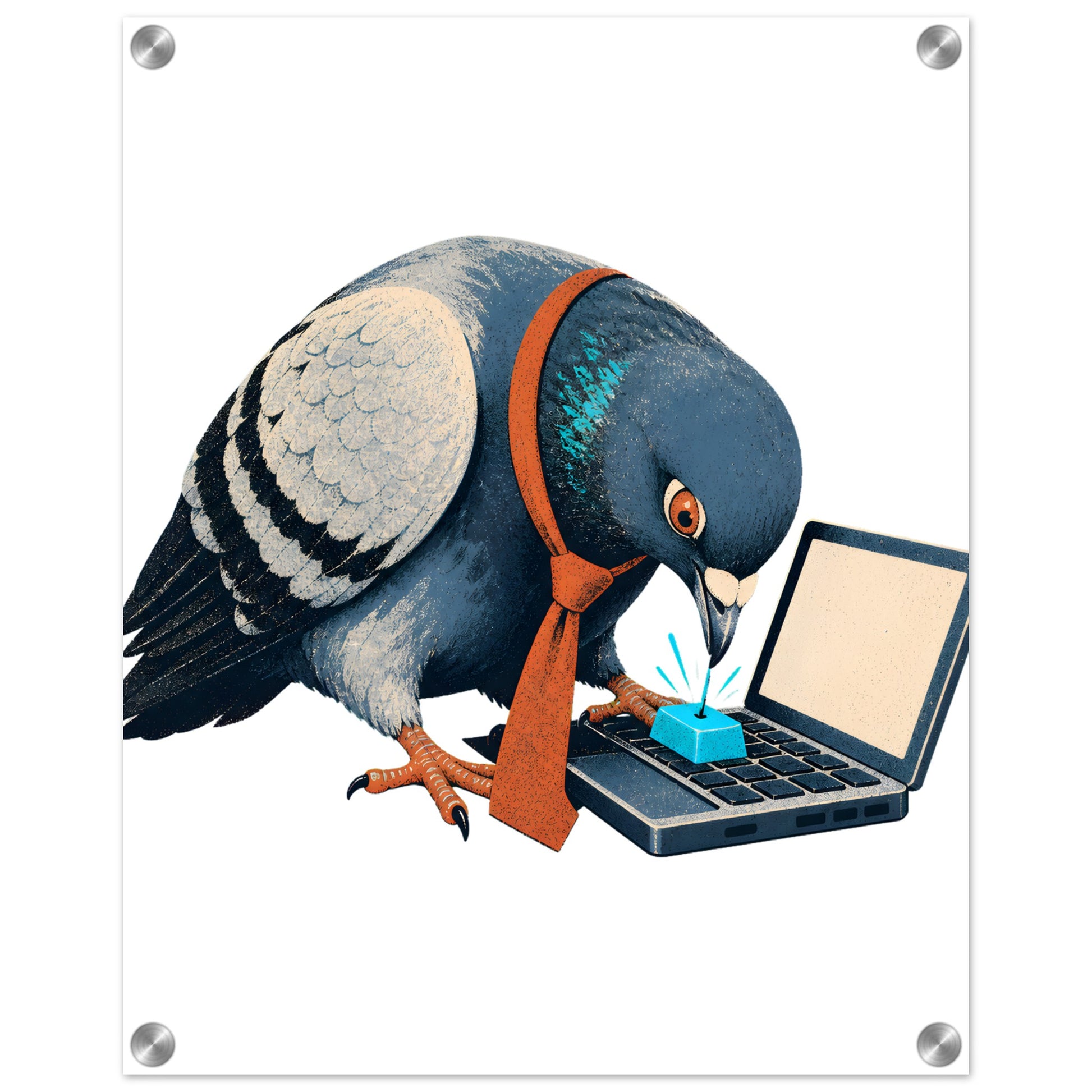 Pigeon Hits Send Acrylic Print — product view 2