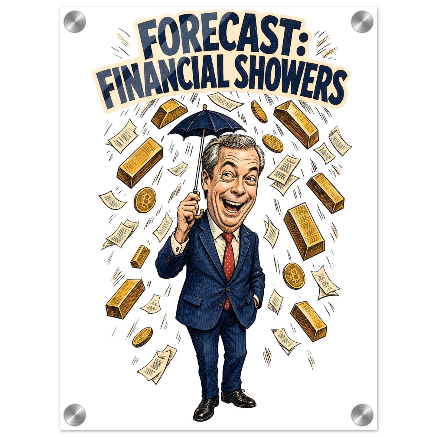 Forecast: Financial Showers Acrylic Print — product view 1