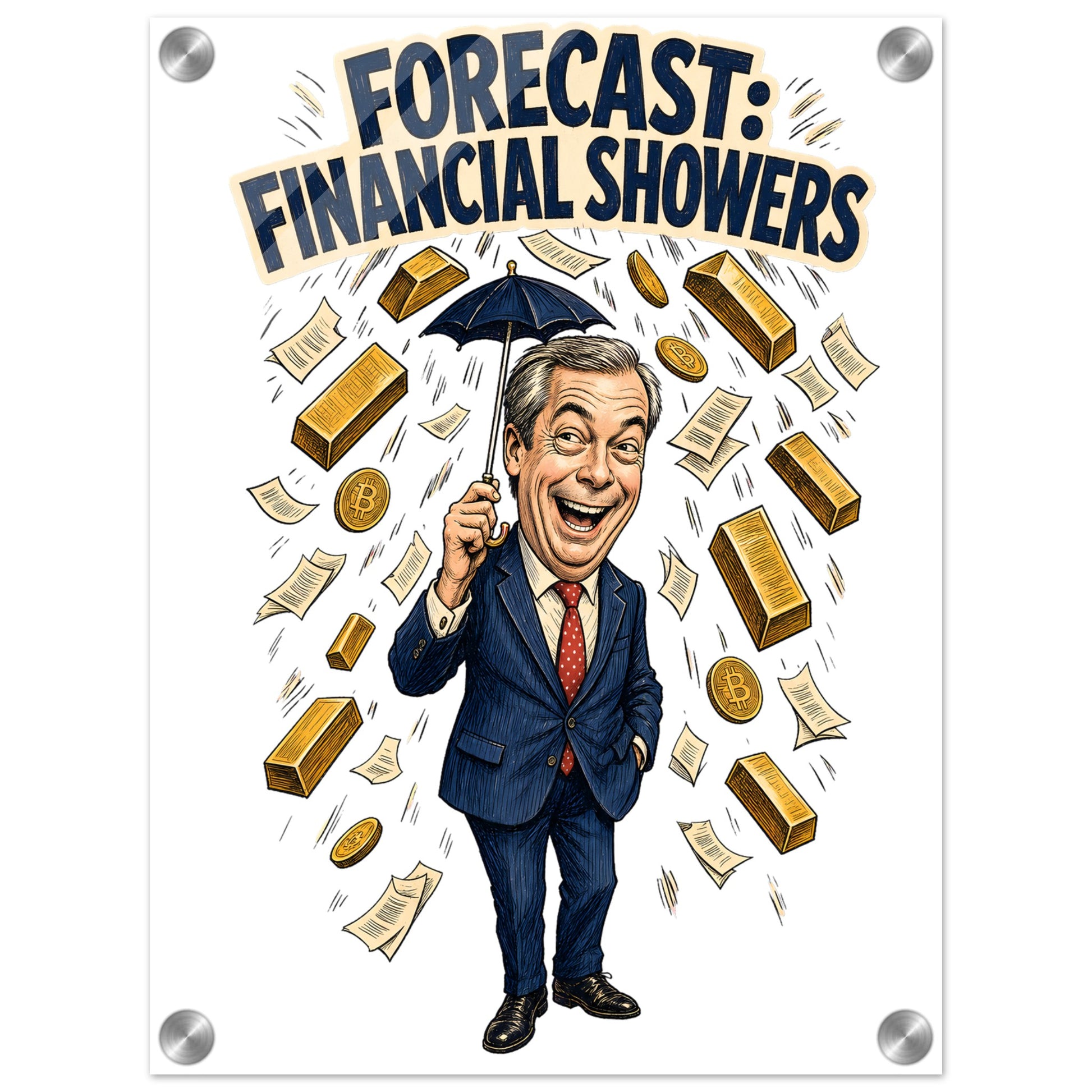 Forecast: Financial Showers Acrylic Print — product view 1