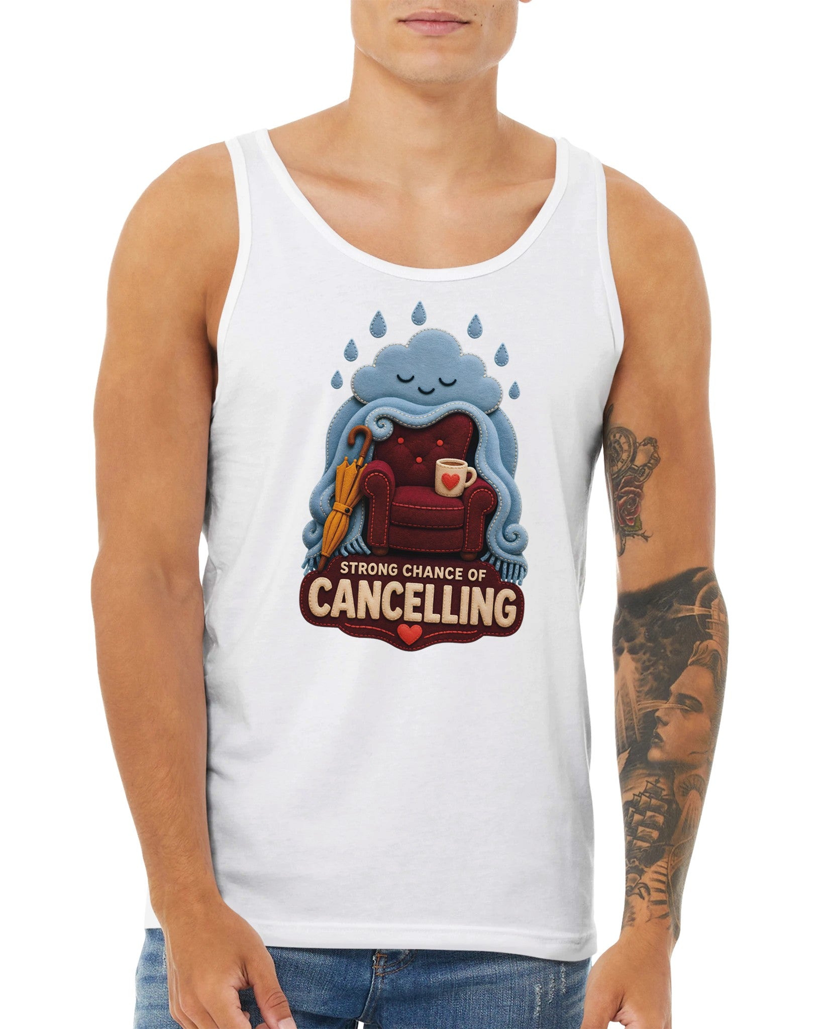 Strong Chance of Cancelling Premium Unisex Tank Top — product view 15