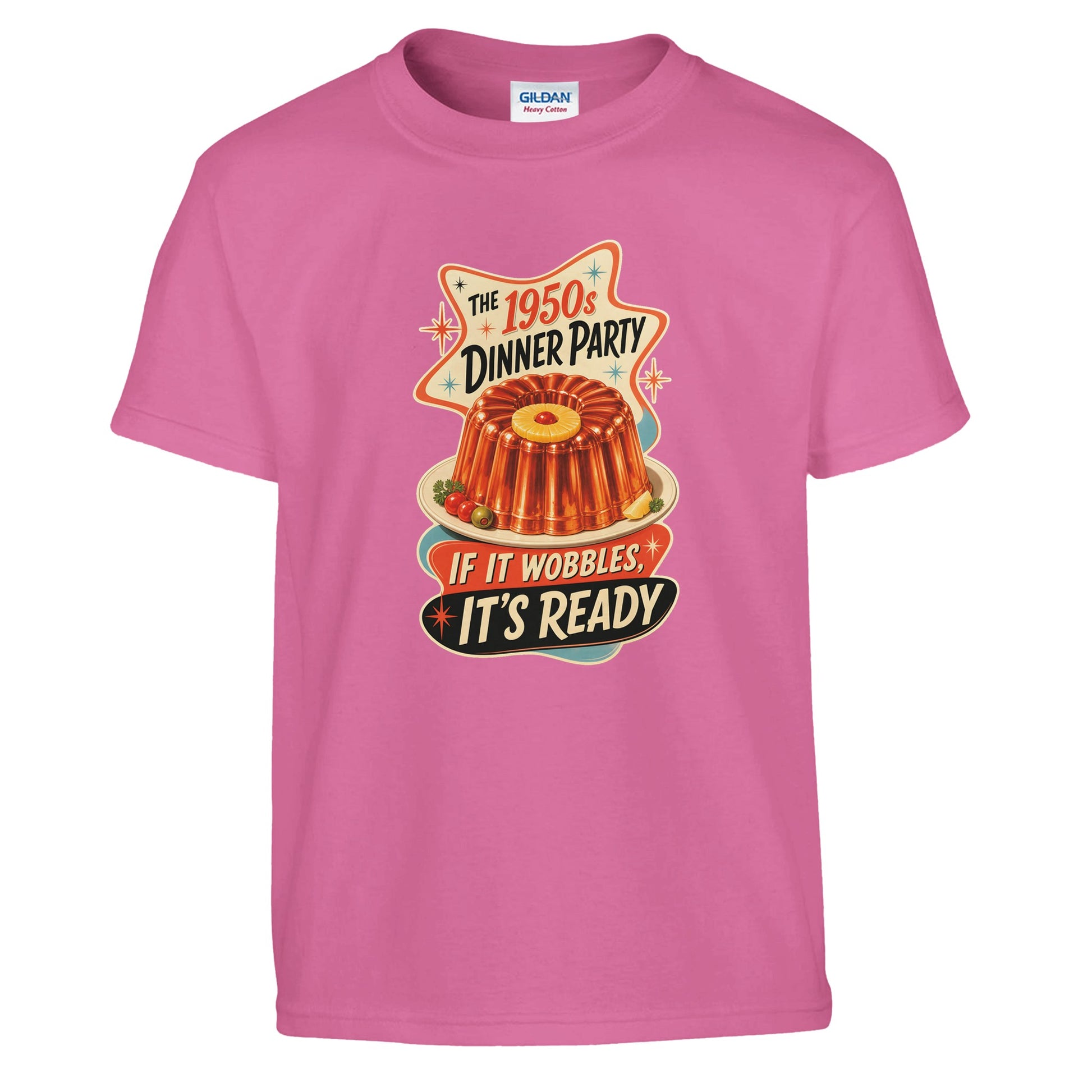 The 1950s Dinner Party — If It Wobbles, It's Ready Kids' T-shirt — product view 10