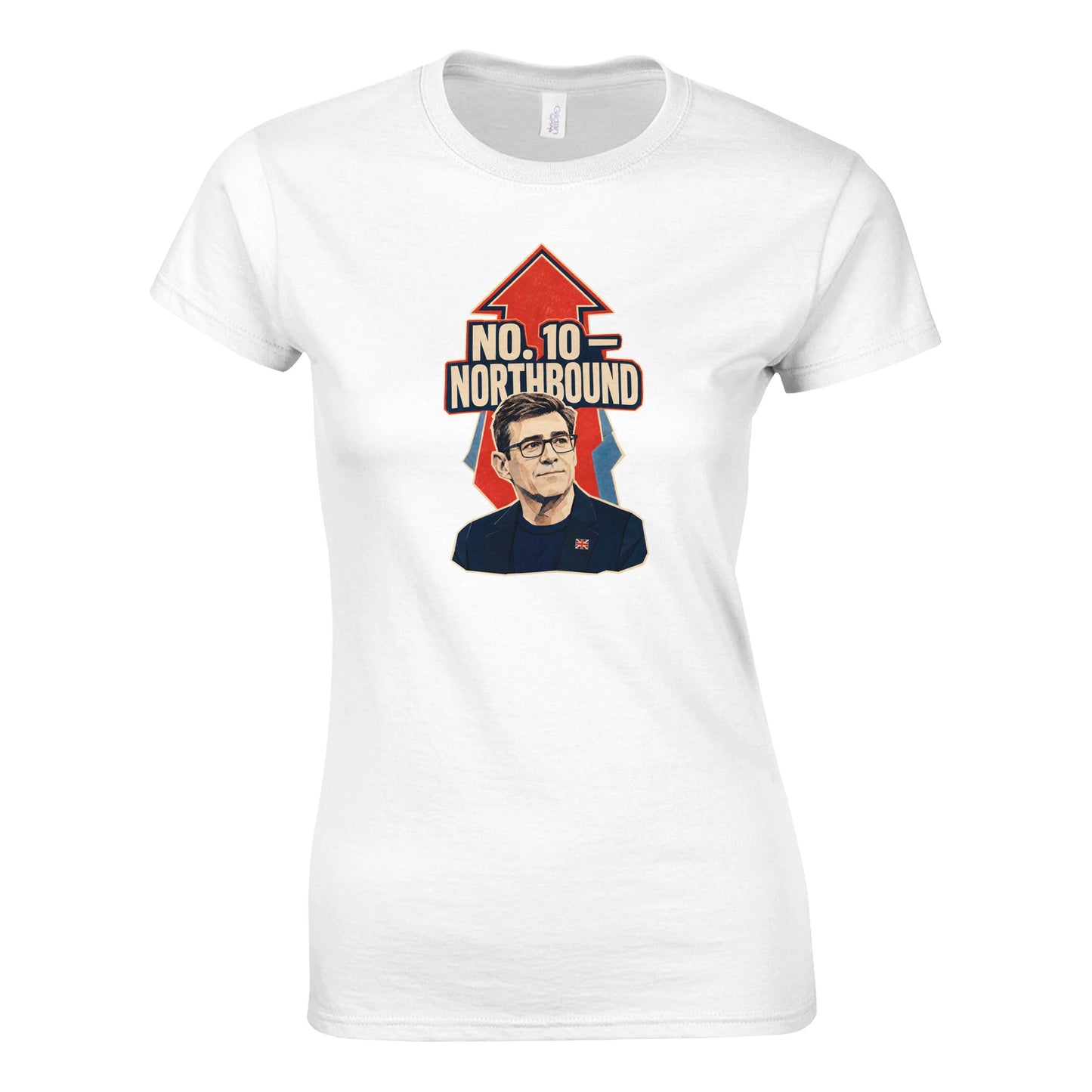 No. 10 — Northbound Andy Burnham Political Satire Women's T-shirt — product view 1