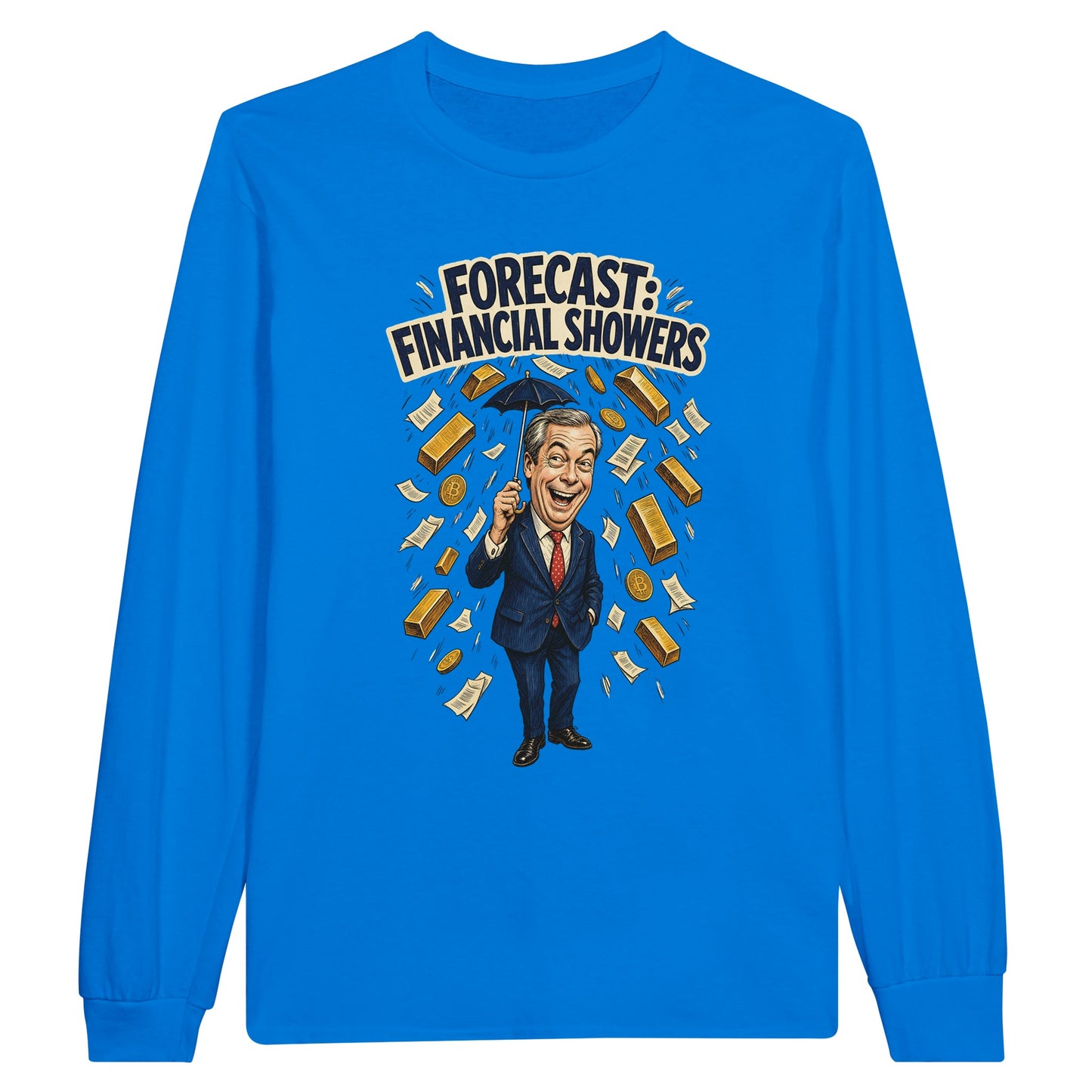 Forecast: Financial Showers Long-Sleeve T-shirt — product view 3