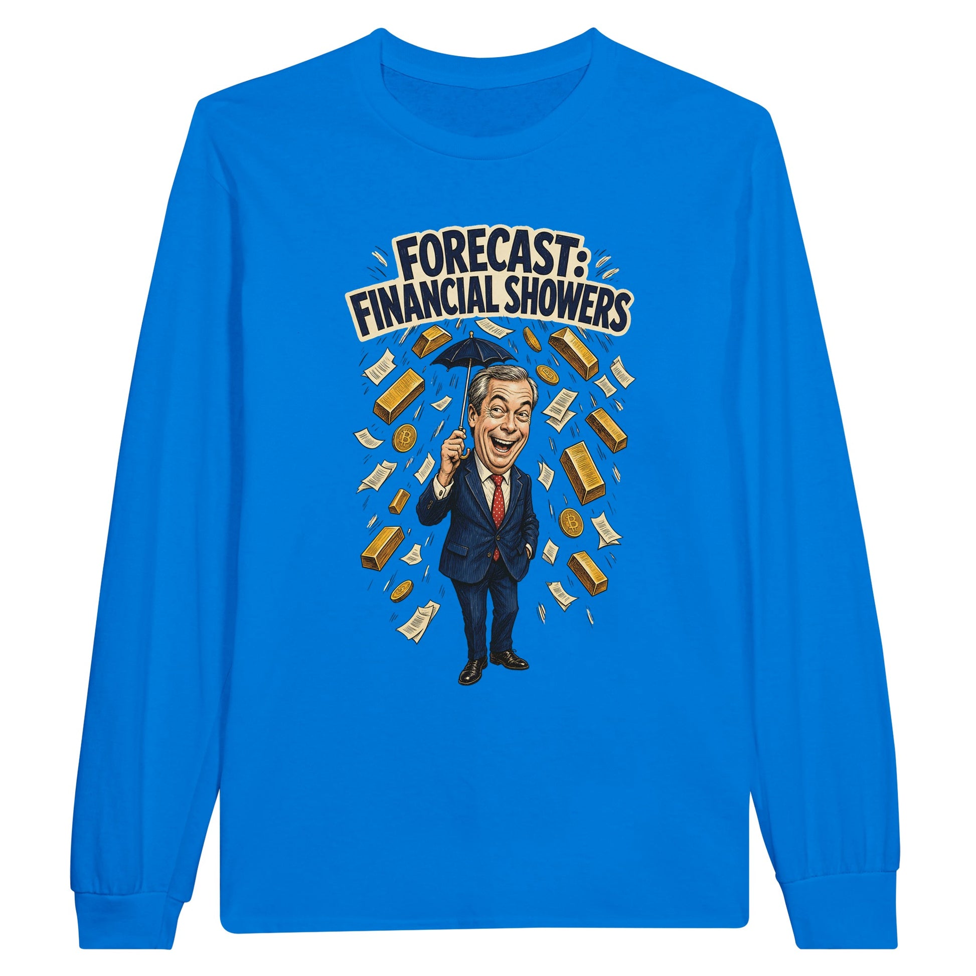 Forecast: Financial Showers Long-Sleeve T-shirt — product view 3