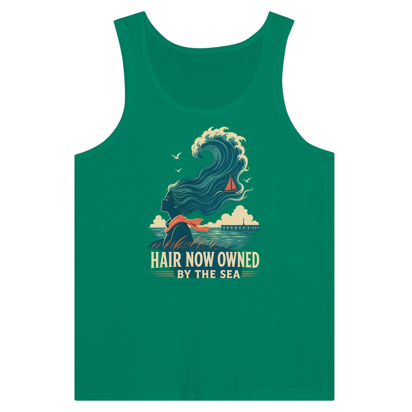 Hair Now Owned by the Sea Premium Unisex Tank Top — product view 10