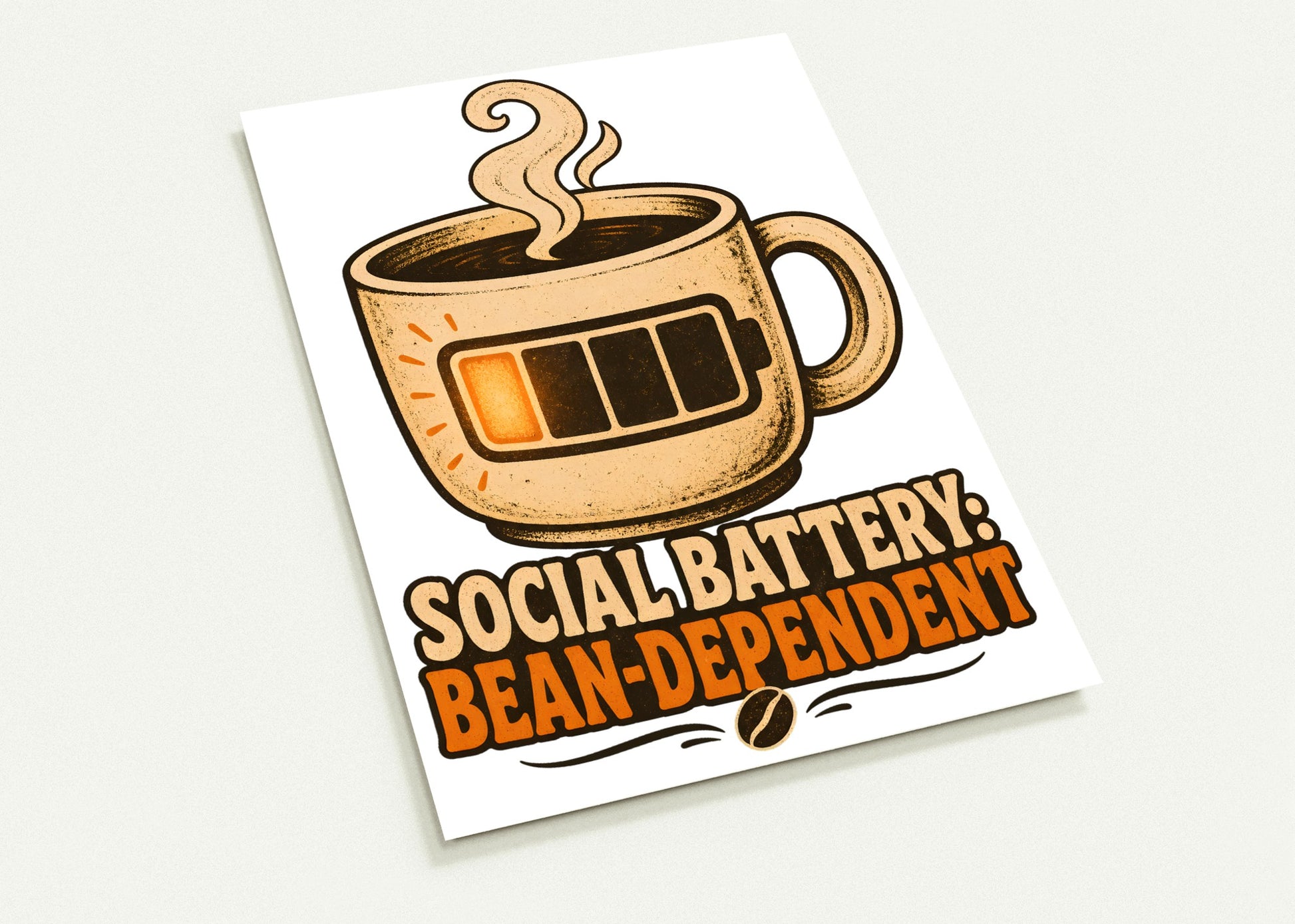 Social Battery: Bean-Dependent Graphic Postcard Pack — product view 2